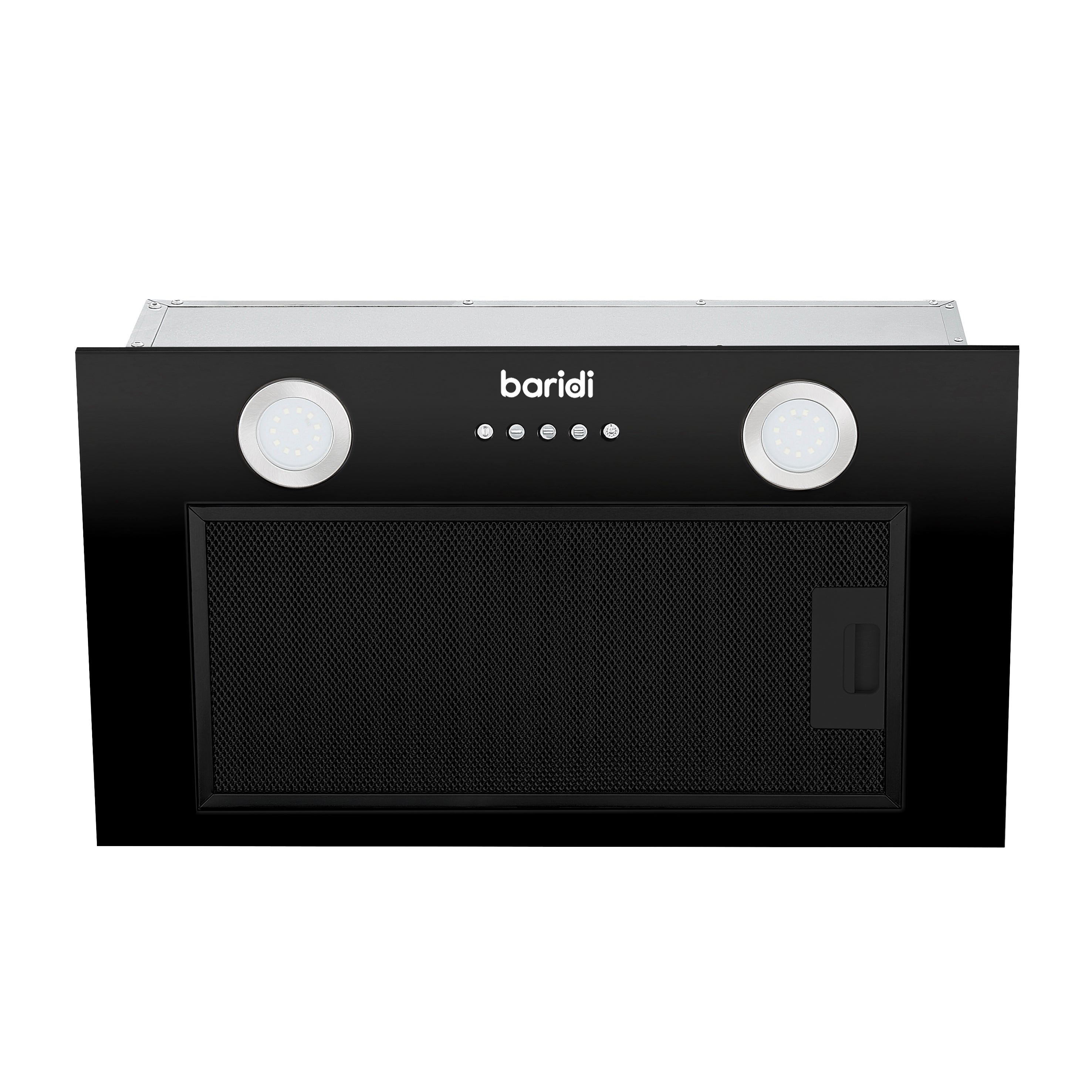 Baridi Built-In Cooker Hood 52cm with 5 Layer Filter, Black - DH285