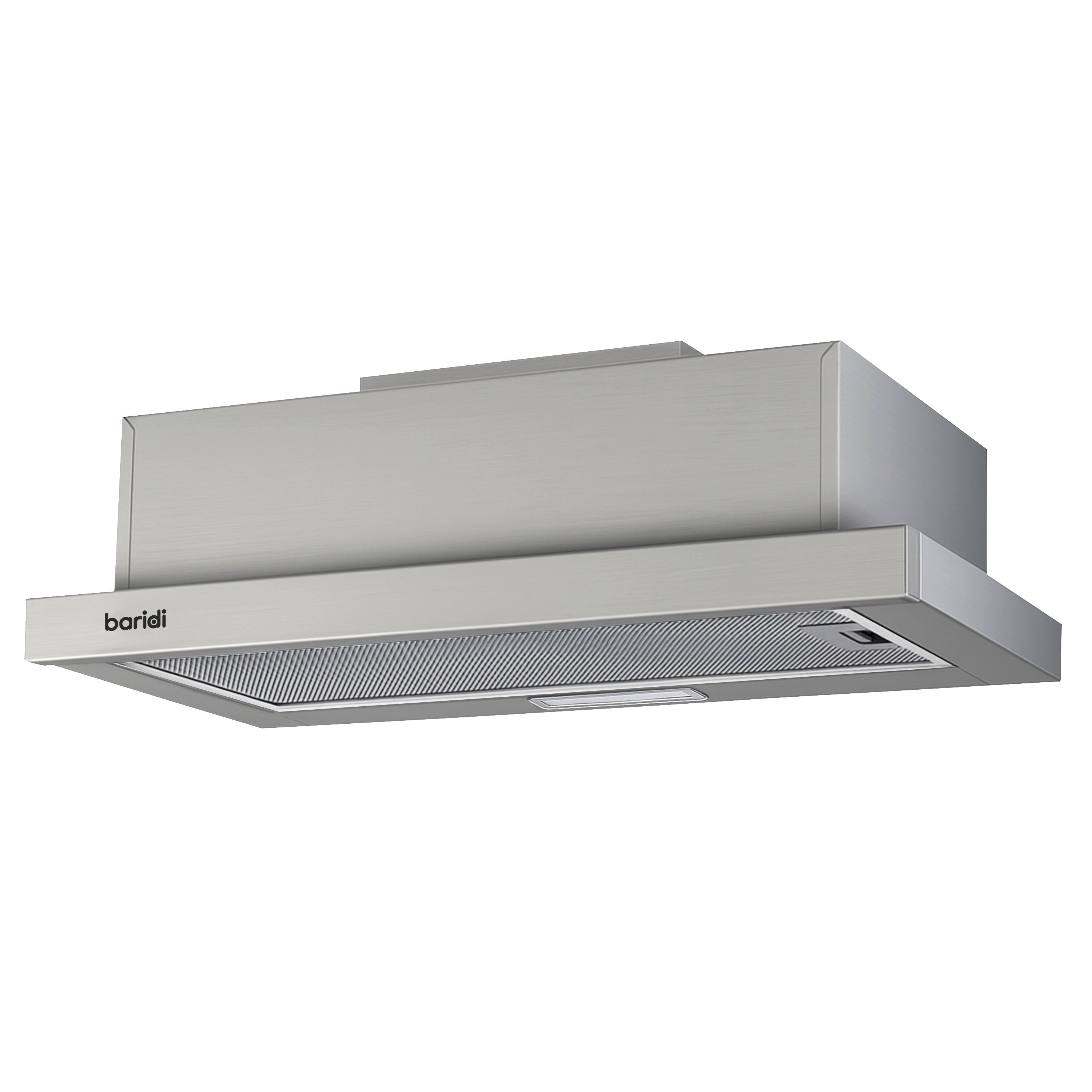 Baridi Telescopic Cooker Hood, 60cm with Aluminium Filters, Stainless Steel – DH286