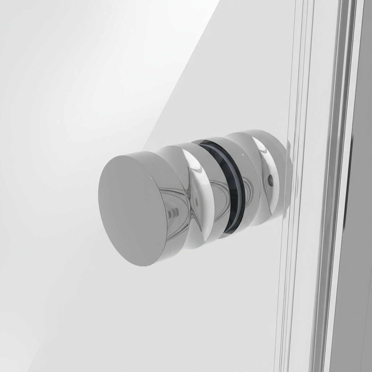 Baridi Sliding Shower Door 1000 x 1850mm, 6mm Tempered Glass, Chrome – DH292