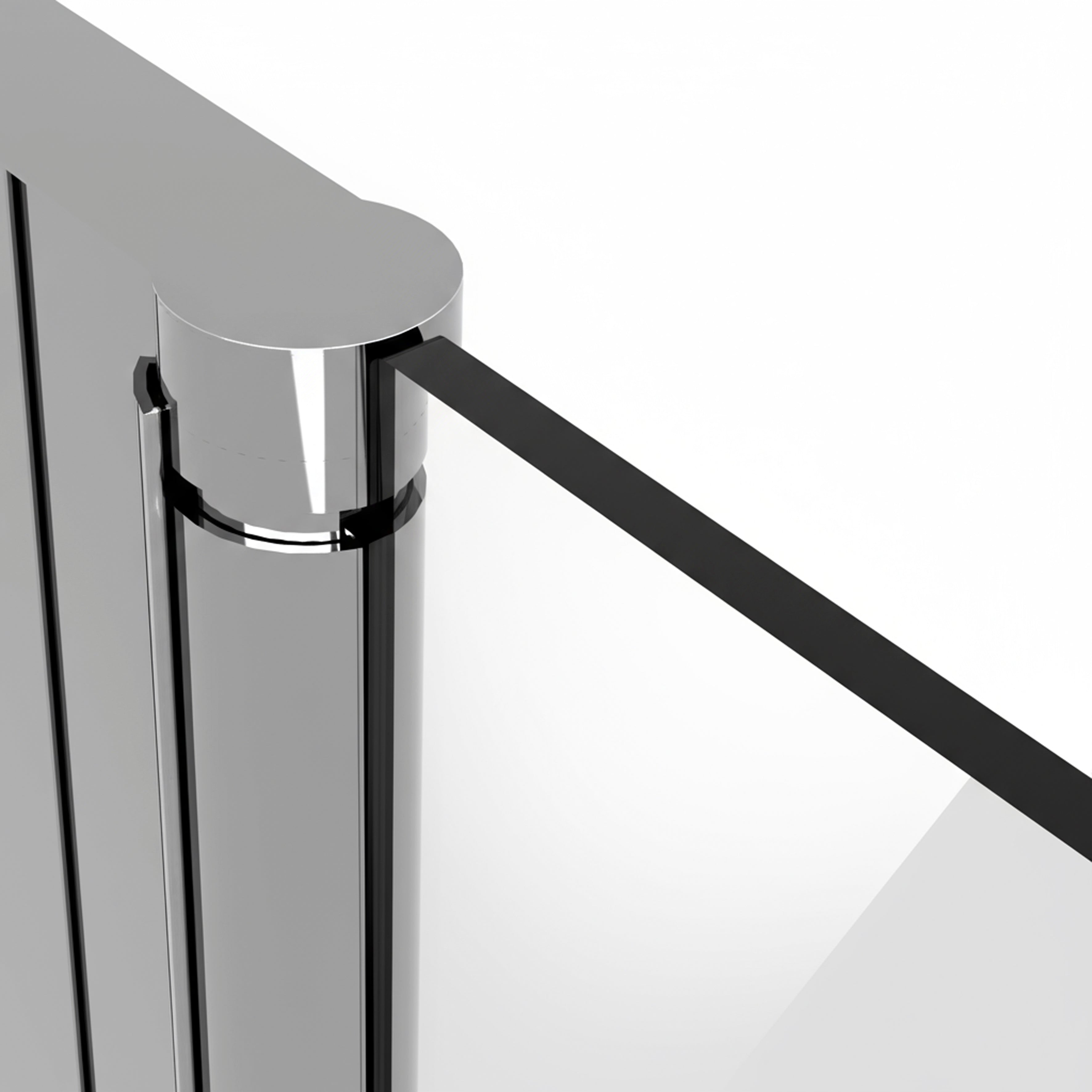 Baridi Pivot Shower Door 800 x 1850mm, 6mm Tempered Glass, Reversible Installation, Chrome - DH303