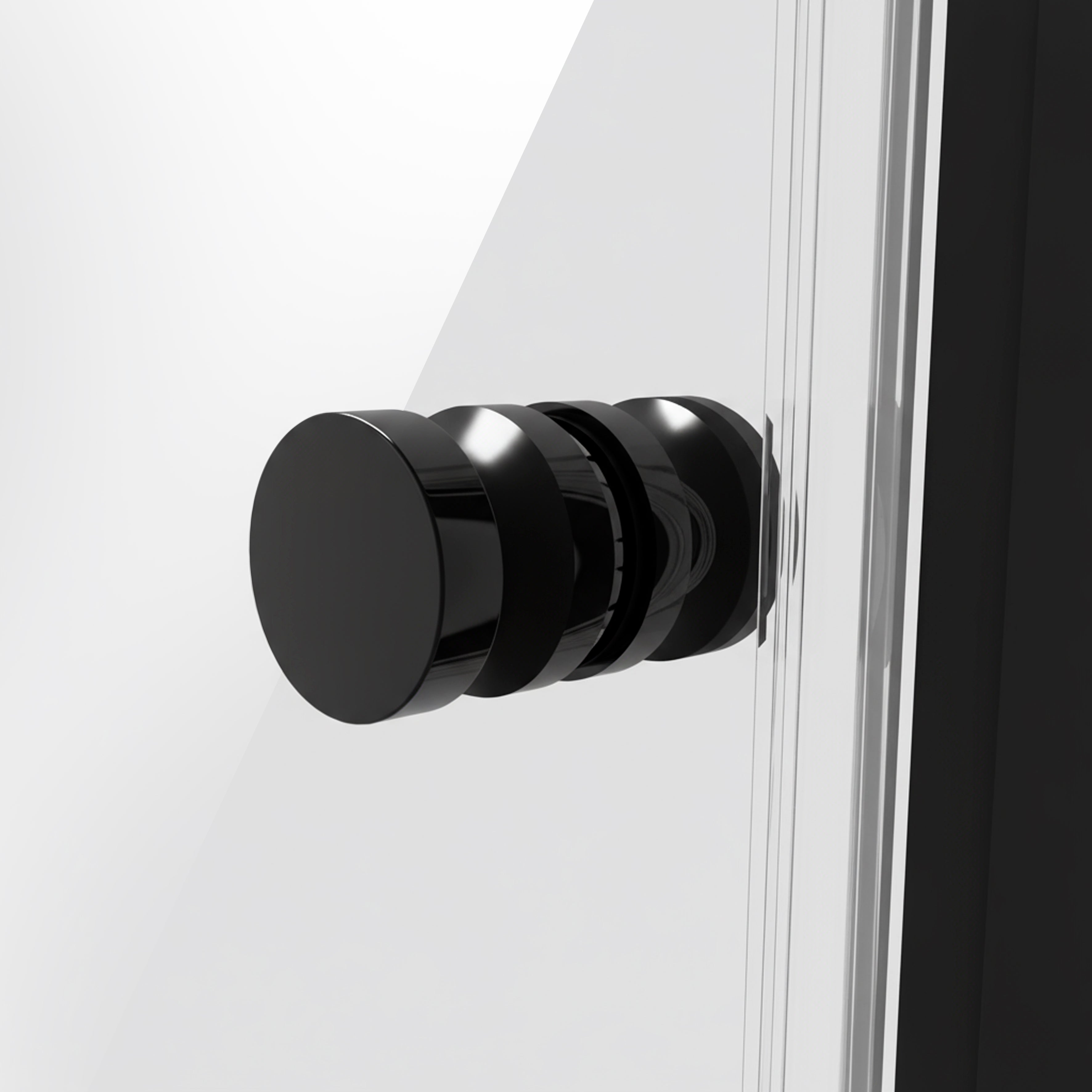 Baridi Pivot Shower Door 800 x 1850mm, 6mm Tempered Glass, Reversible Installation, Black - DH304