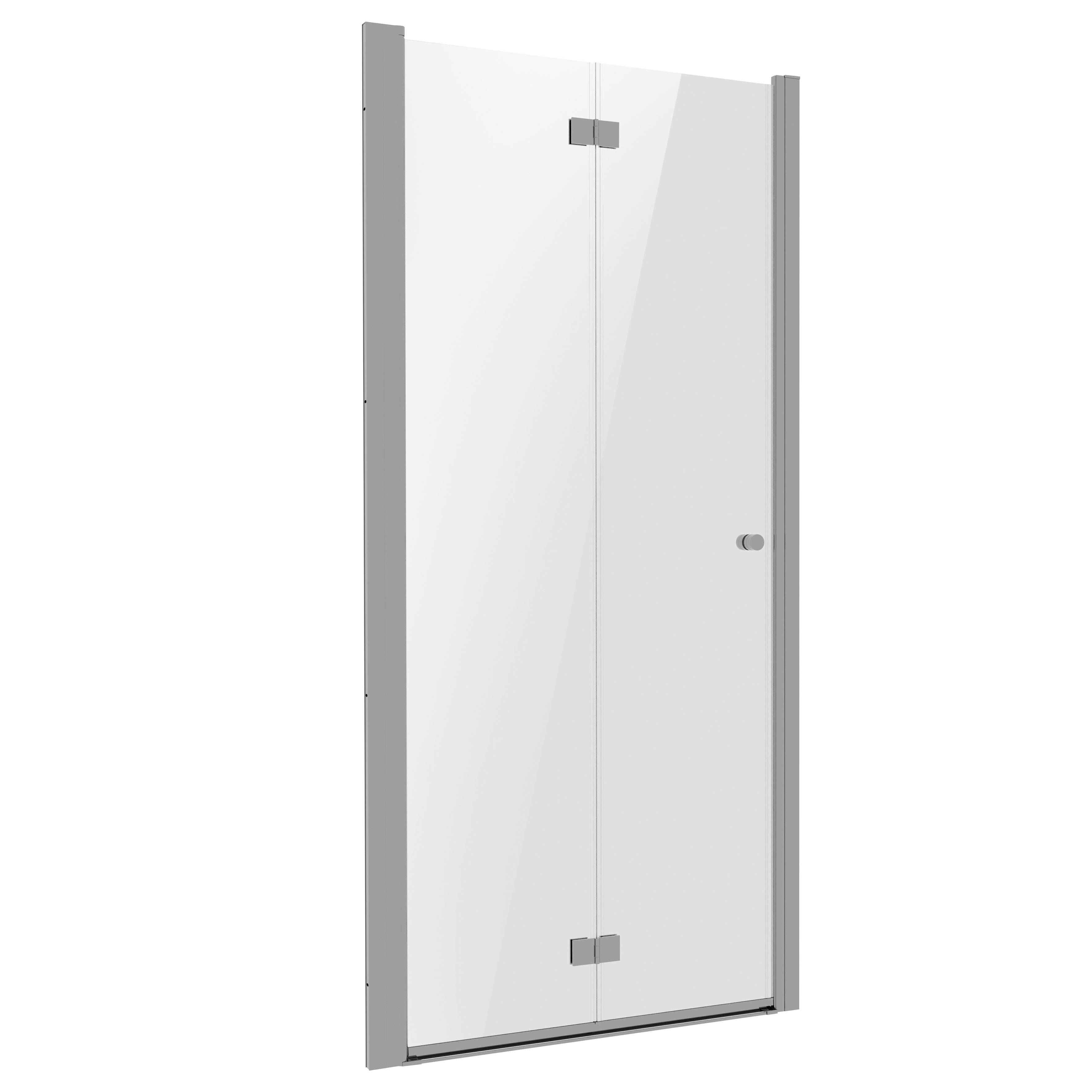 Baridi Bi-Fold Shower Door 800 x 1850mm, 6mm Tempered Glass, Reversible Installation, Chrome - DH305