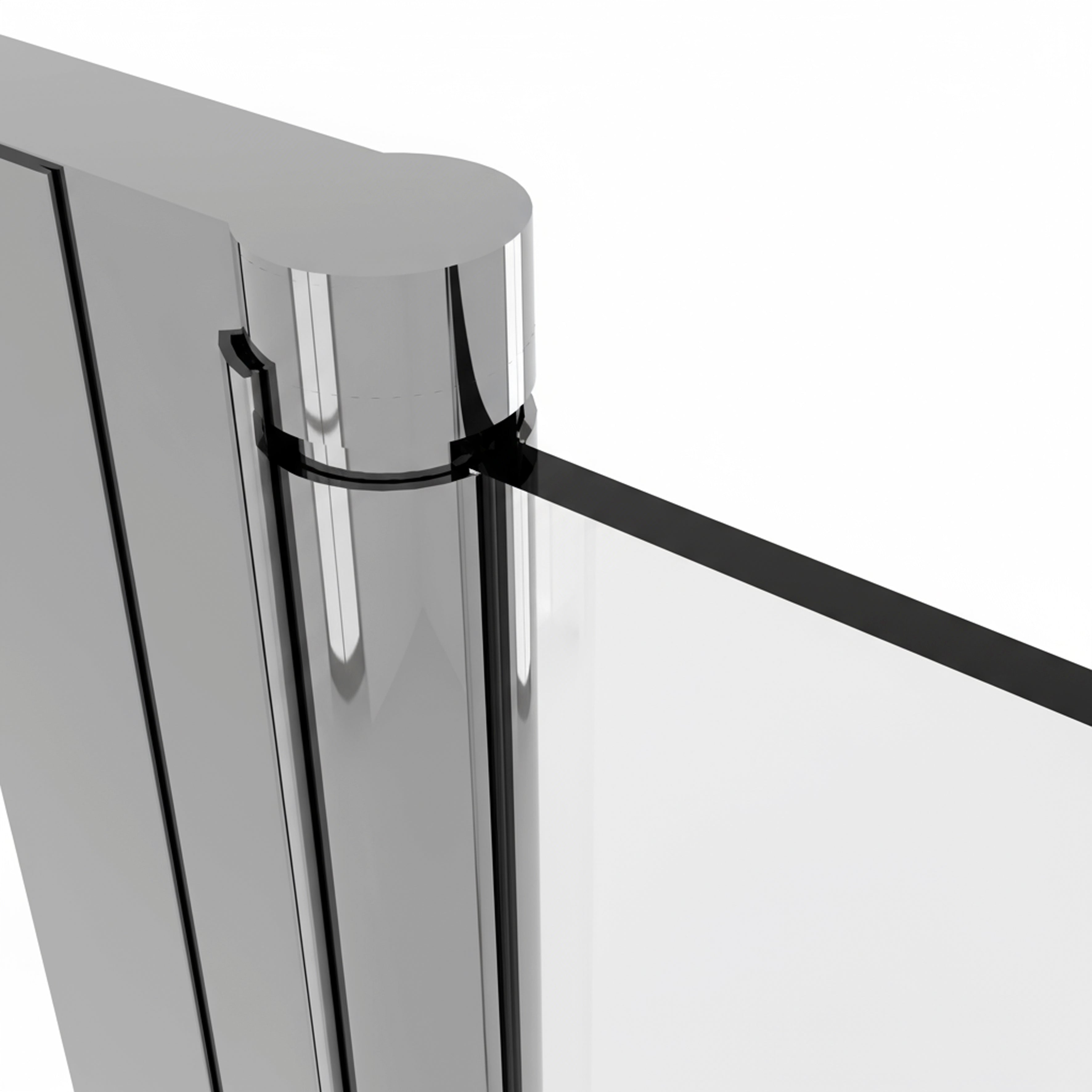 Baridi Bi-Fold Shower Door 800 x 1850mm, 6mm Tempered Glass, Reversible Installation, Chrome - DH305