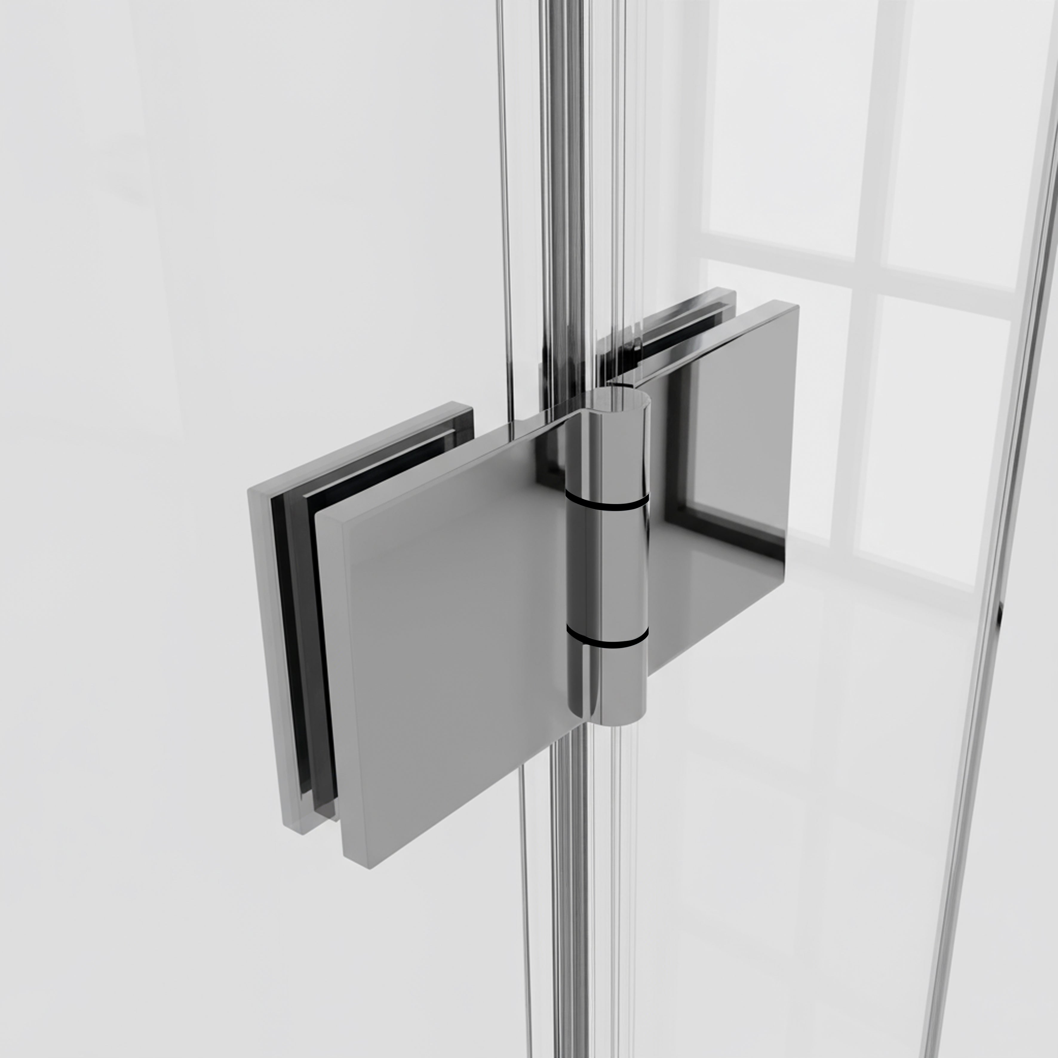 Baridi Bi-Fold Shower Door 800 x 1850mm, 6mm Tempered Glass, Reversible Installation, Chrome - DH305