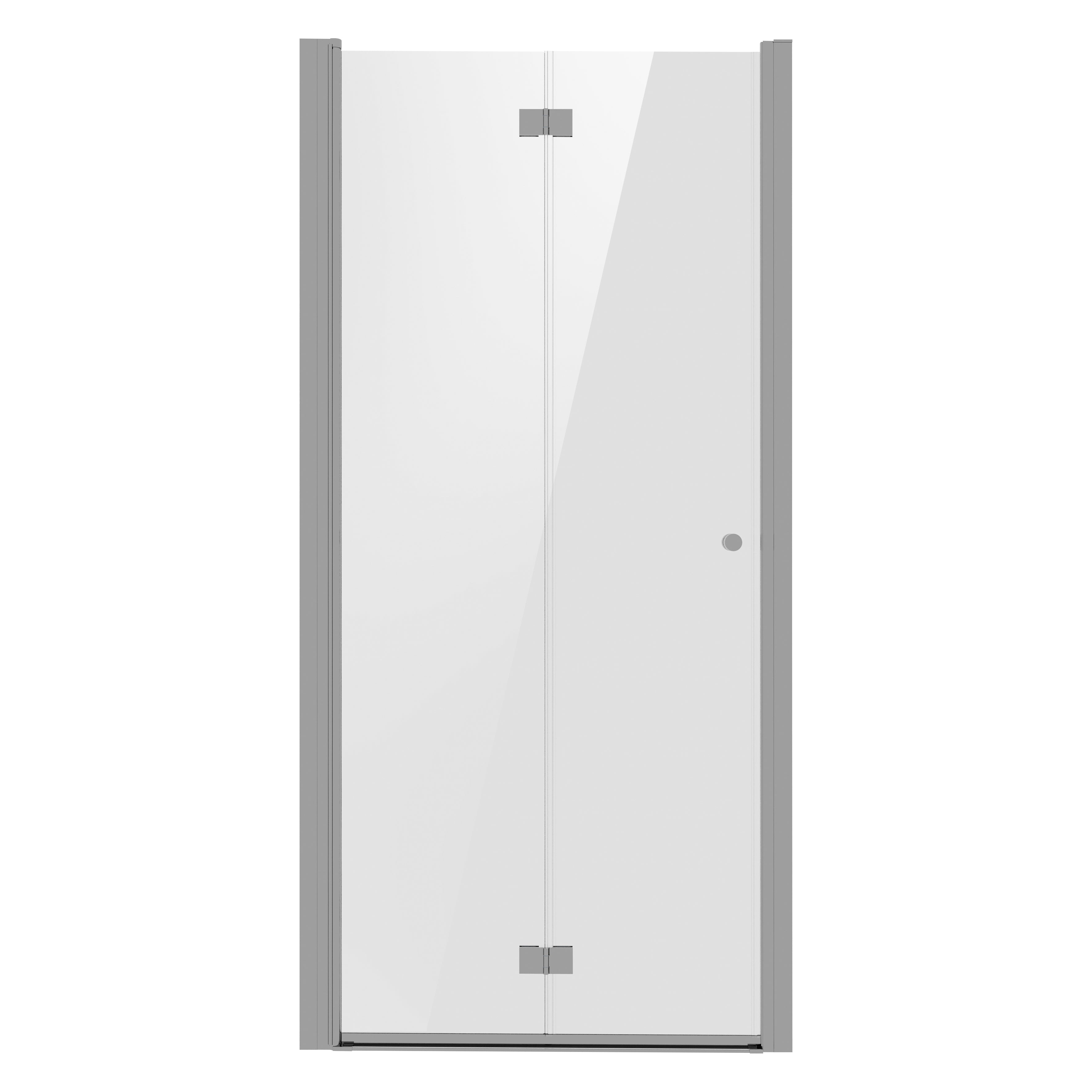 Baridi Bi-Fold Shower Door 800 x 1850mm, 6mm Tempered Glass, Reversible Installation, Chrome - DH305