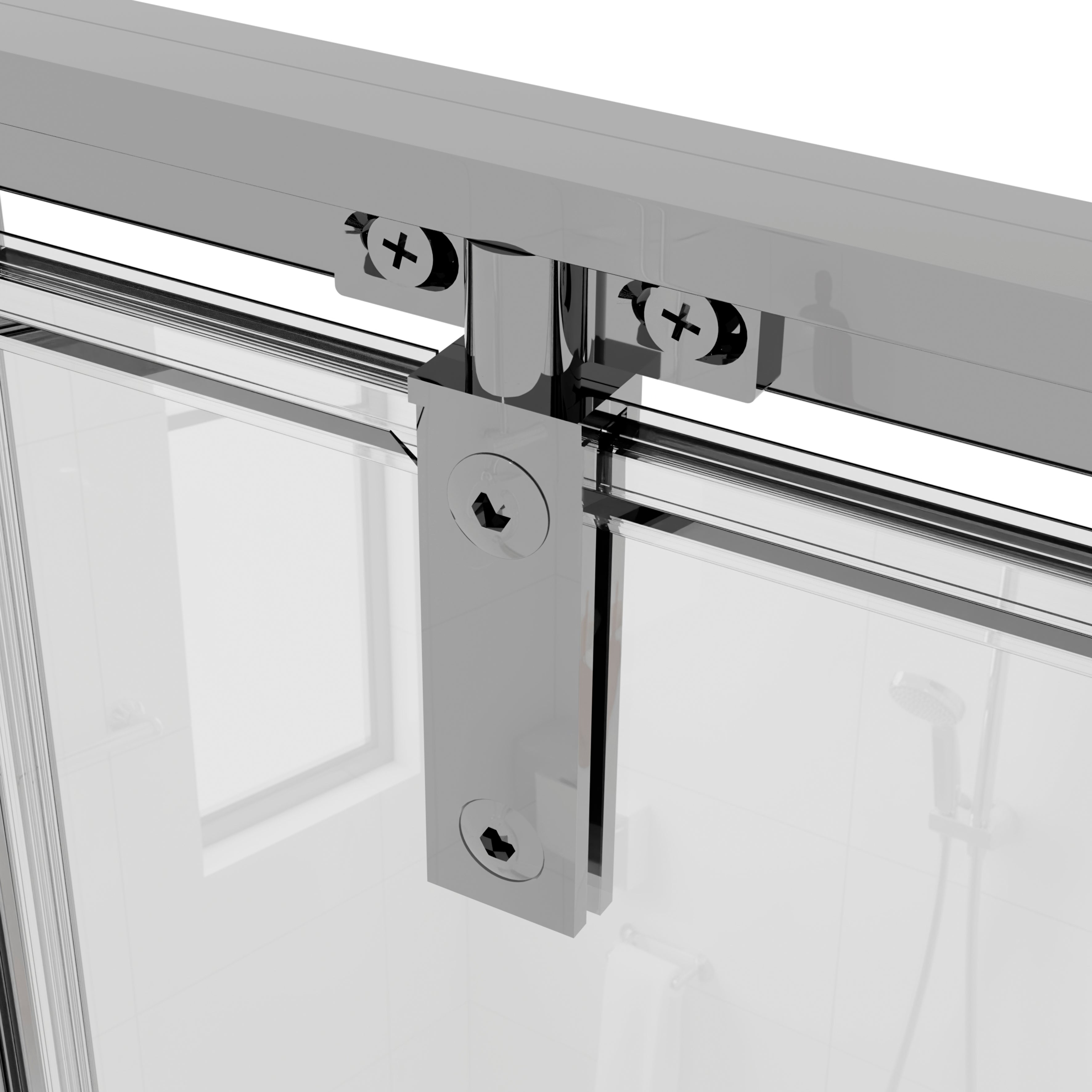 Baridi Hinged Shower Door 800 x 1850mm, 6mm Tempered Glass, Reversible Installation, Chrome - DH306