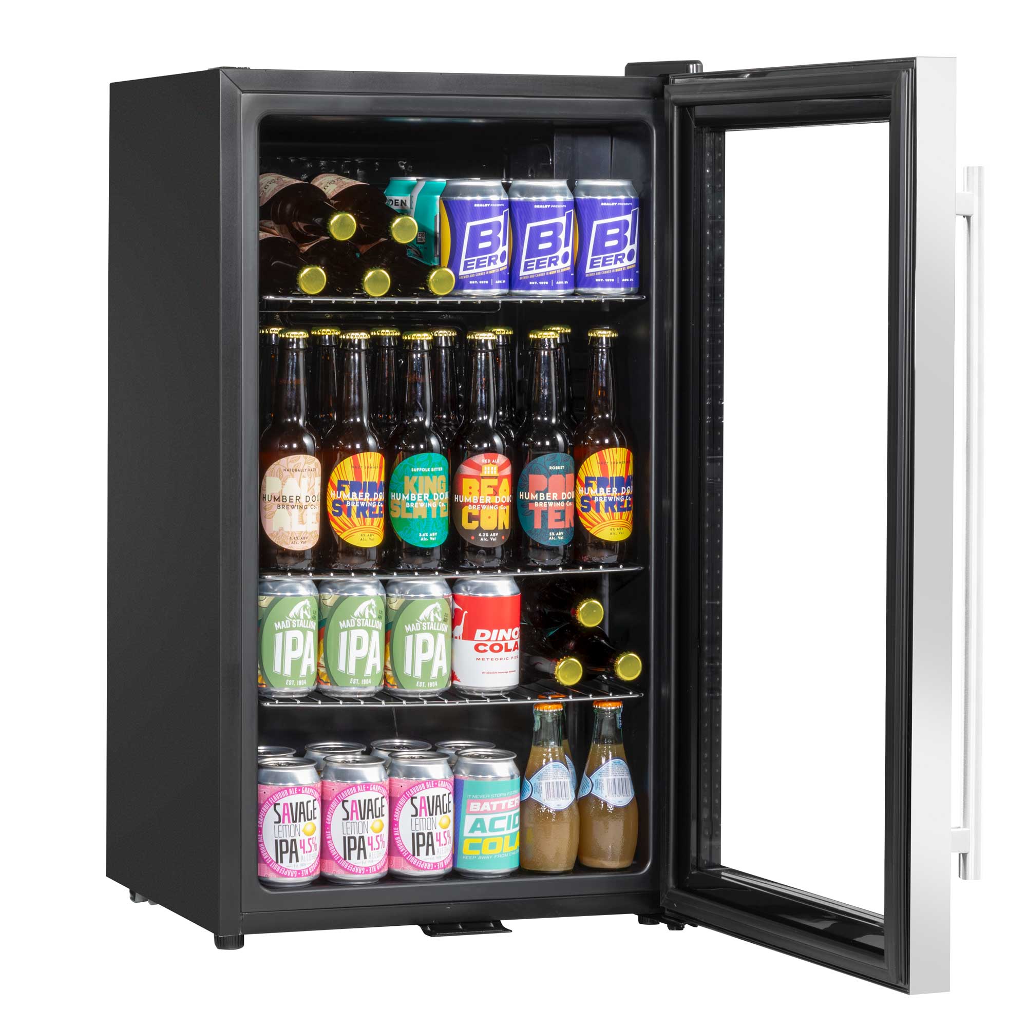 Baridi DH31 Drinks Fridge Open - full