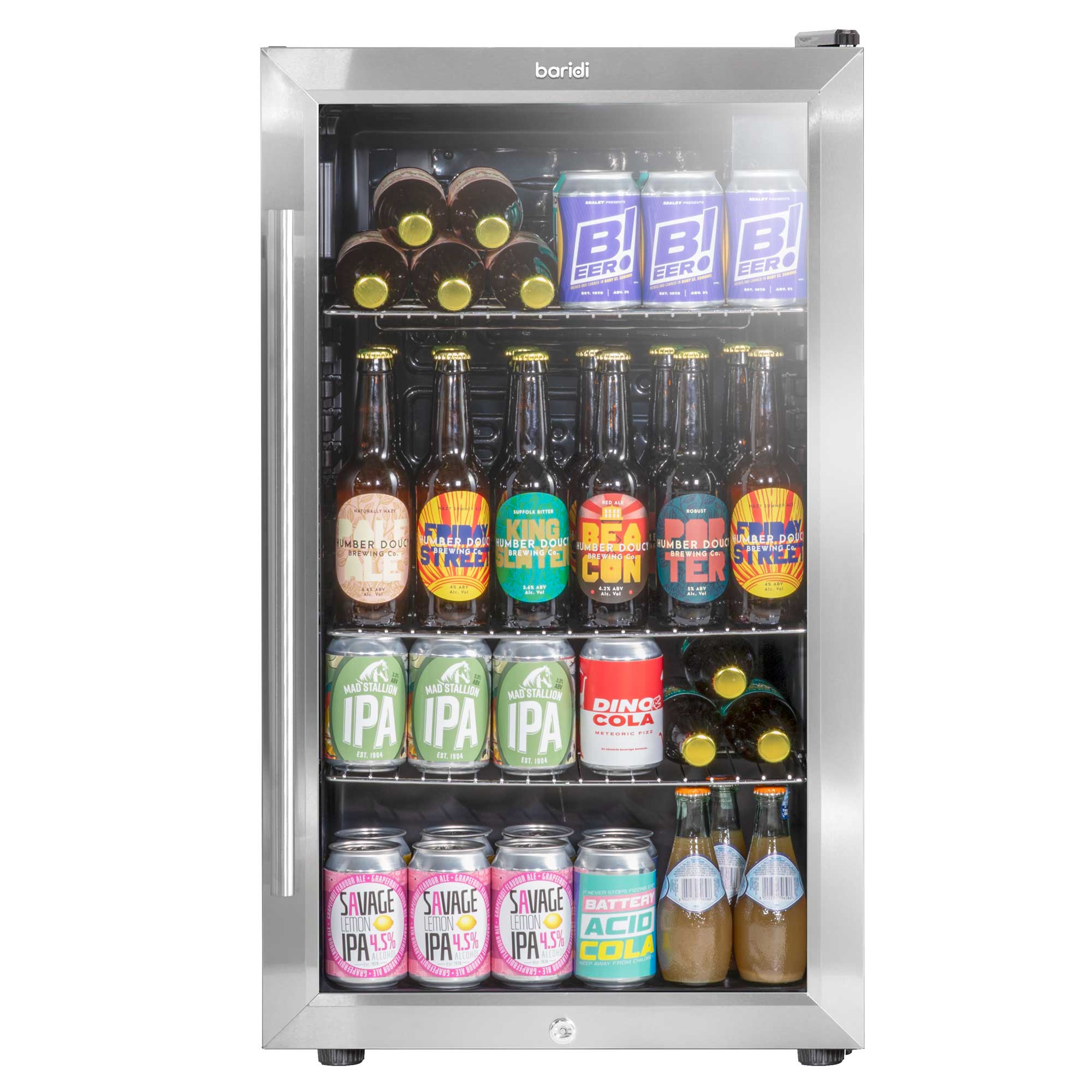 Baridi DH31 Drinks Fridge Straight on