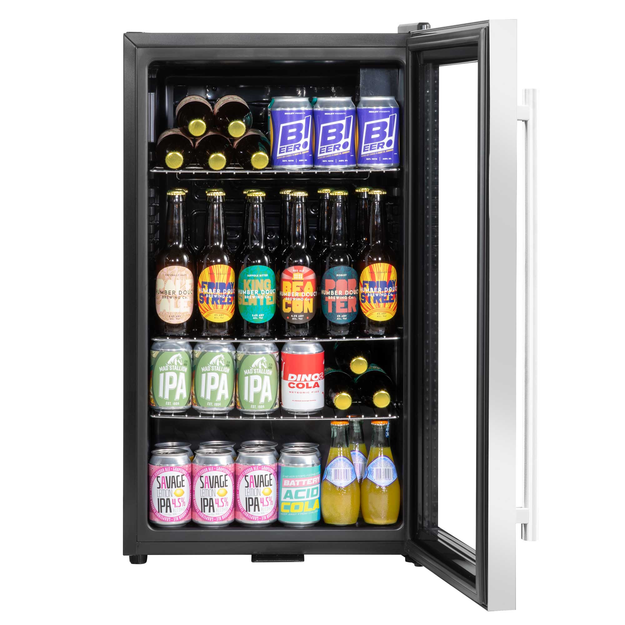 Baridi DH31 Drinks Fridge Straight on - open - full
