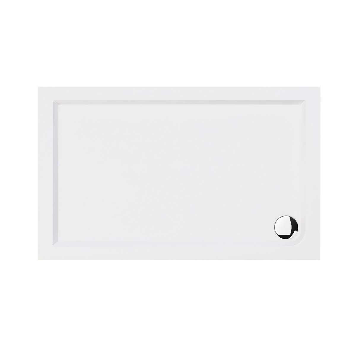 Baridi Rectangular Shower Tray 1200 x 800 x 40mm for Shower Enclosures, Acrylic, White - DH311