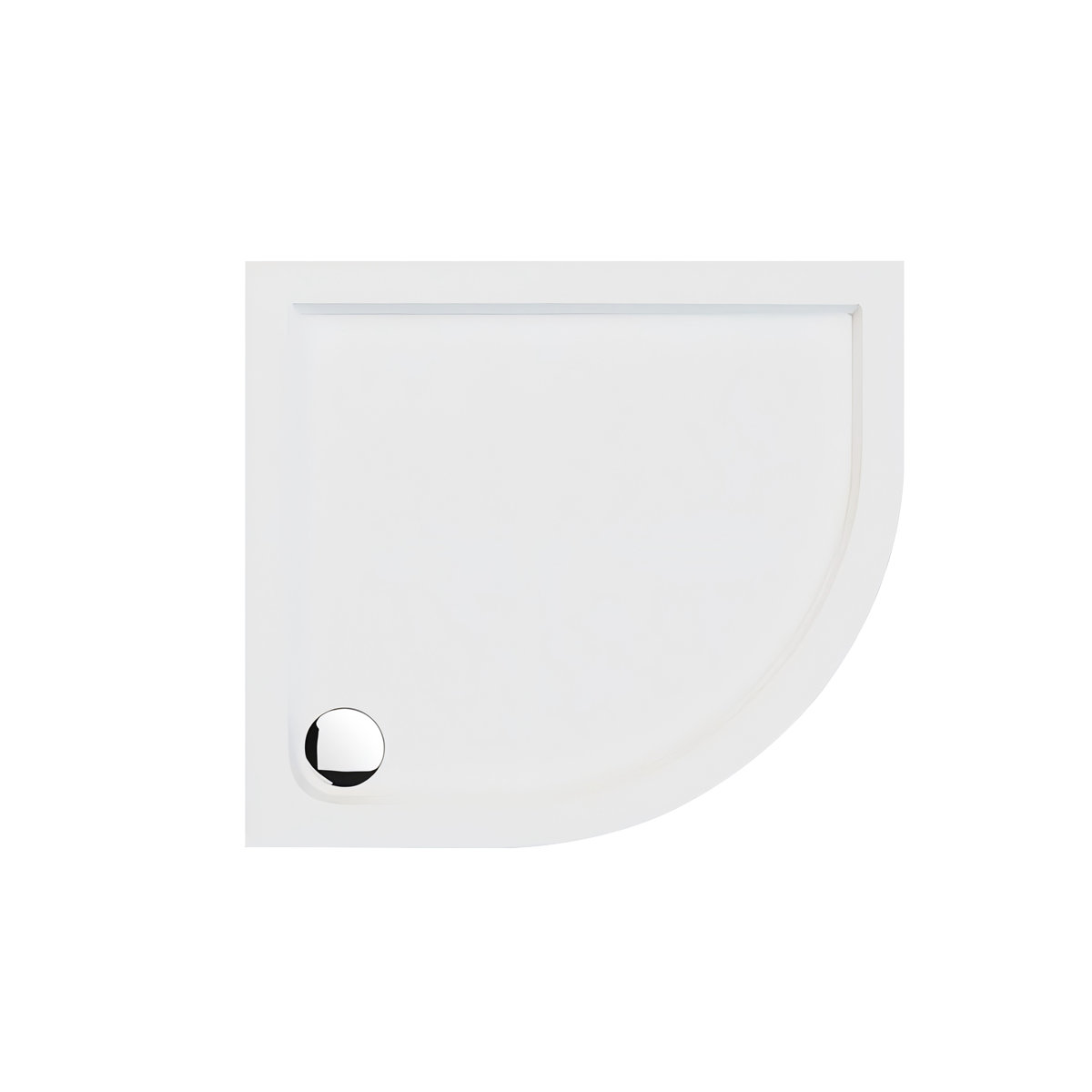 Baridi Quadrant Shower Tray 800 x 800 x 40mm for Shower Enclosures, Acrylic, White - DH312