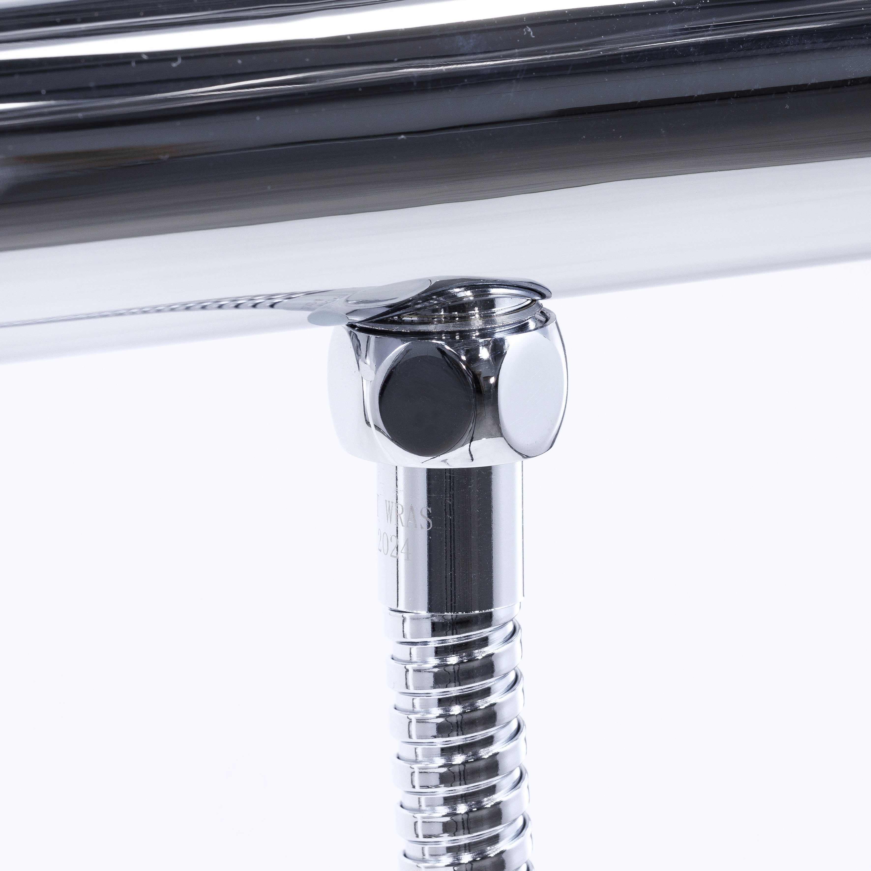 Baridi Thermostatic Shower Mixer Set, 20cm Round Head, Height Adjustable Rail, Chrome - DH314
