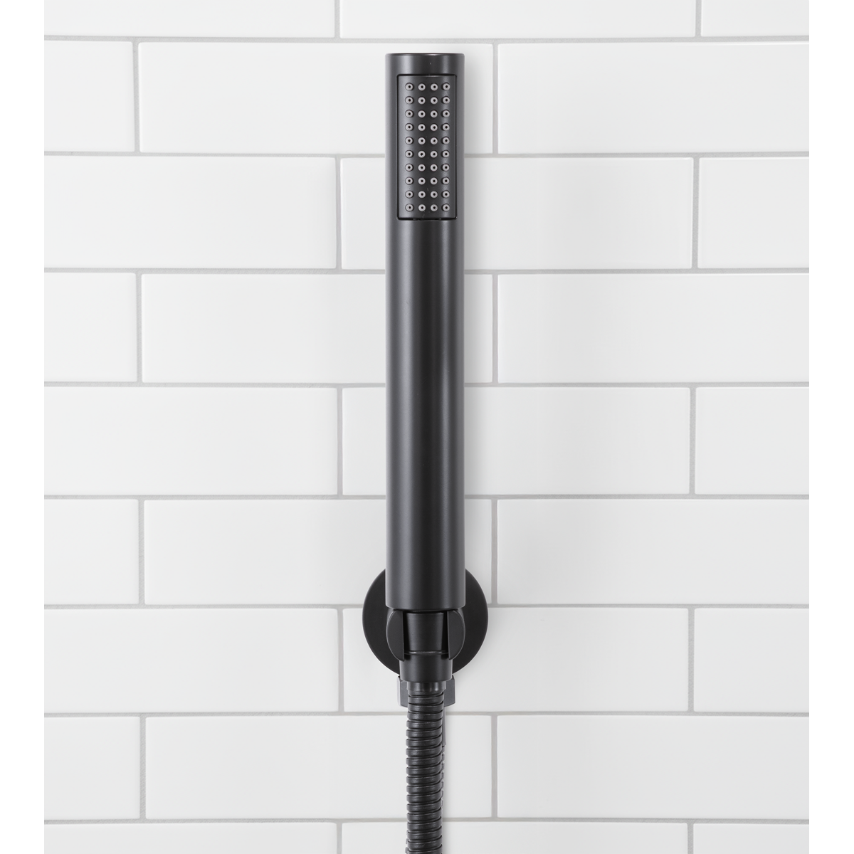 Baridi Concealed Thermostatic Shower Set, Dual Outlet, Ø20cm Round Shower Head & Hand Shower, Black - DH319