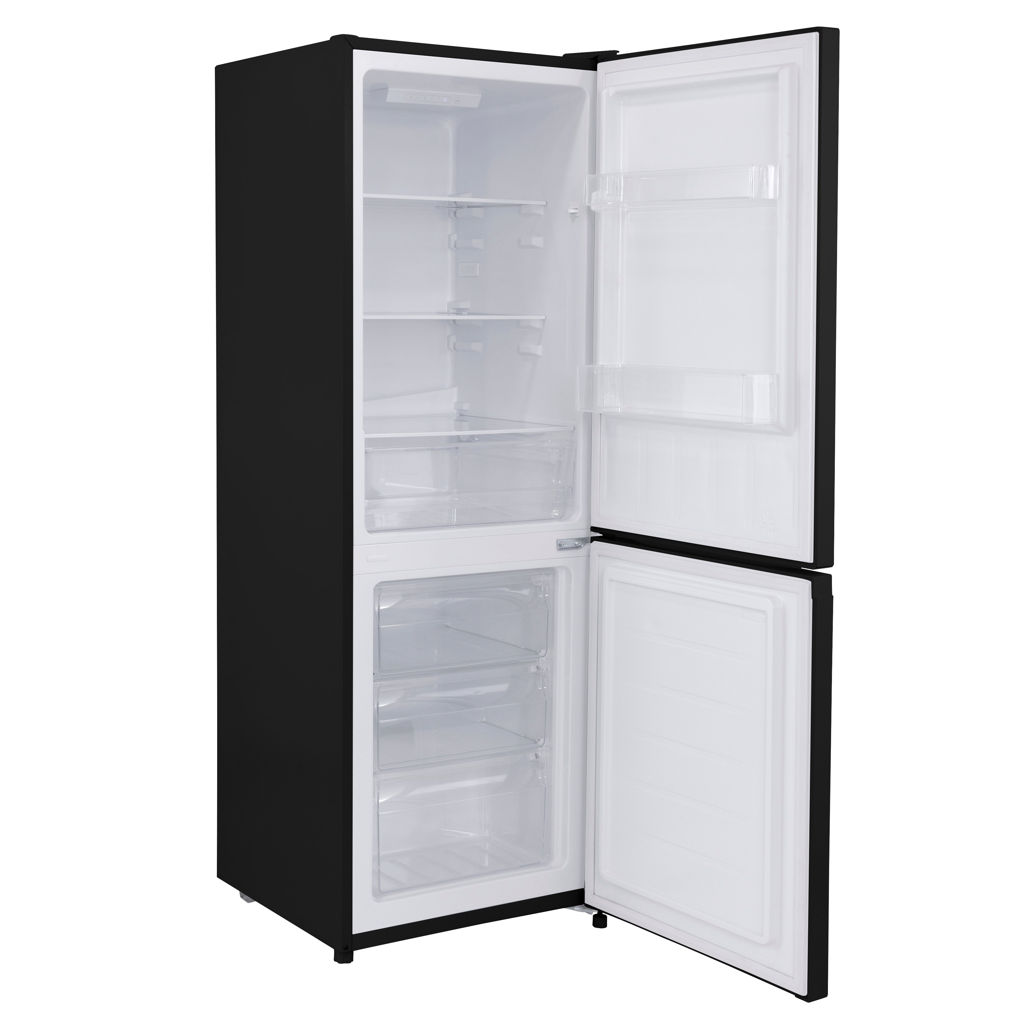 Baridi 60/40 Smart Frost Fridge Freezer 227L Capacity, Black - DH327