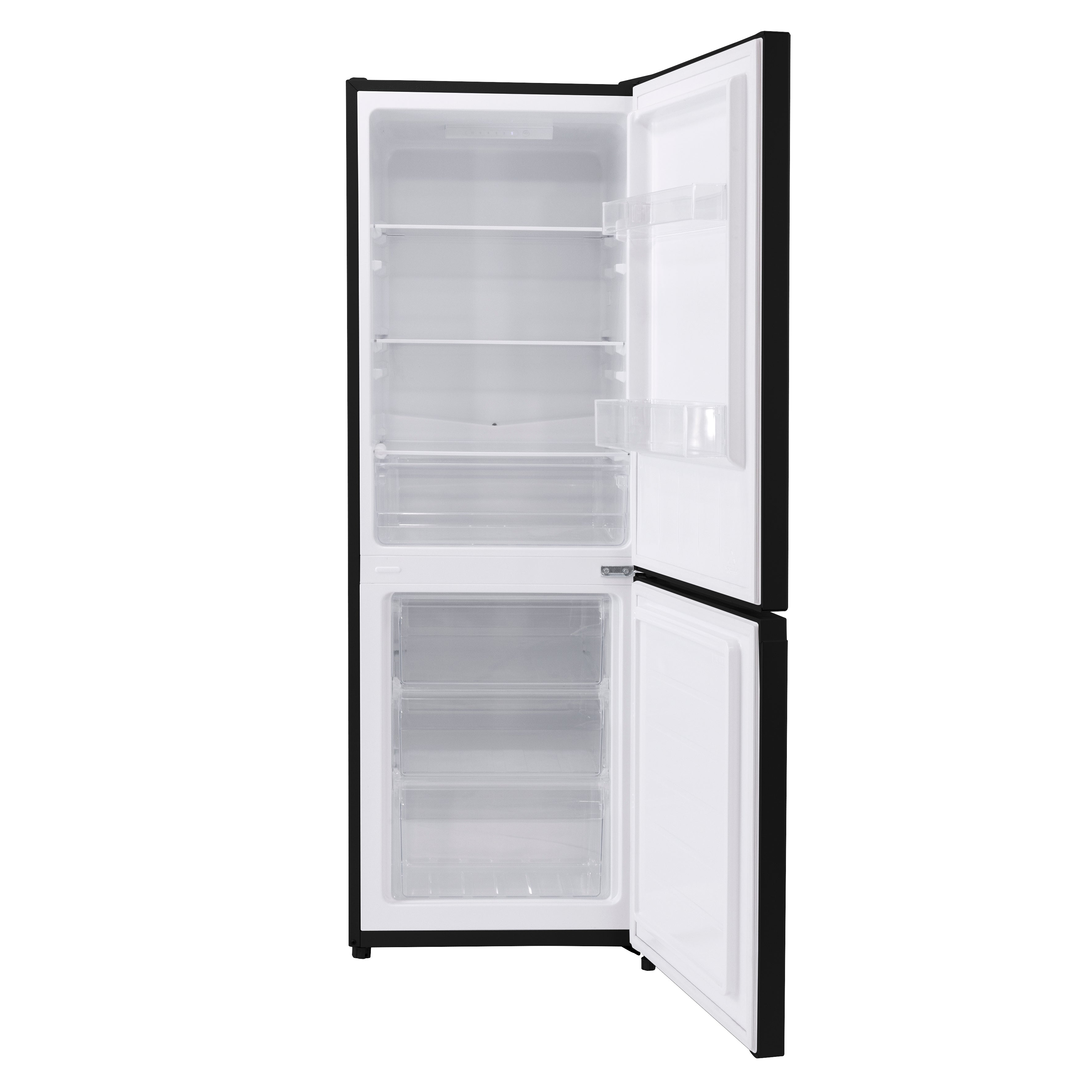 Baridi 60/40 Smart Frost Fridge Freezer 227L Capacity, Black - DH327