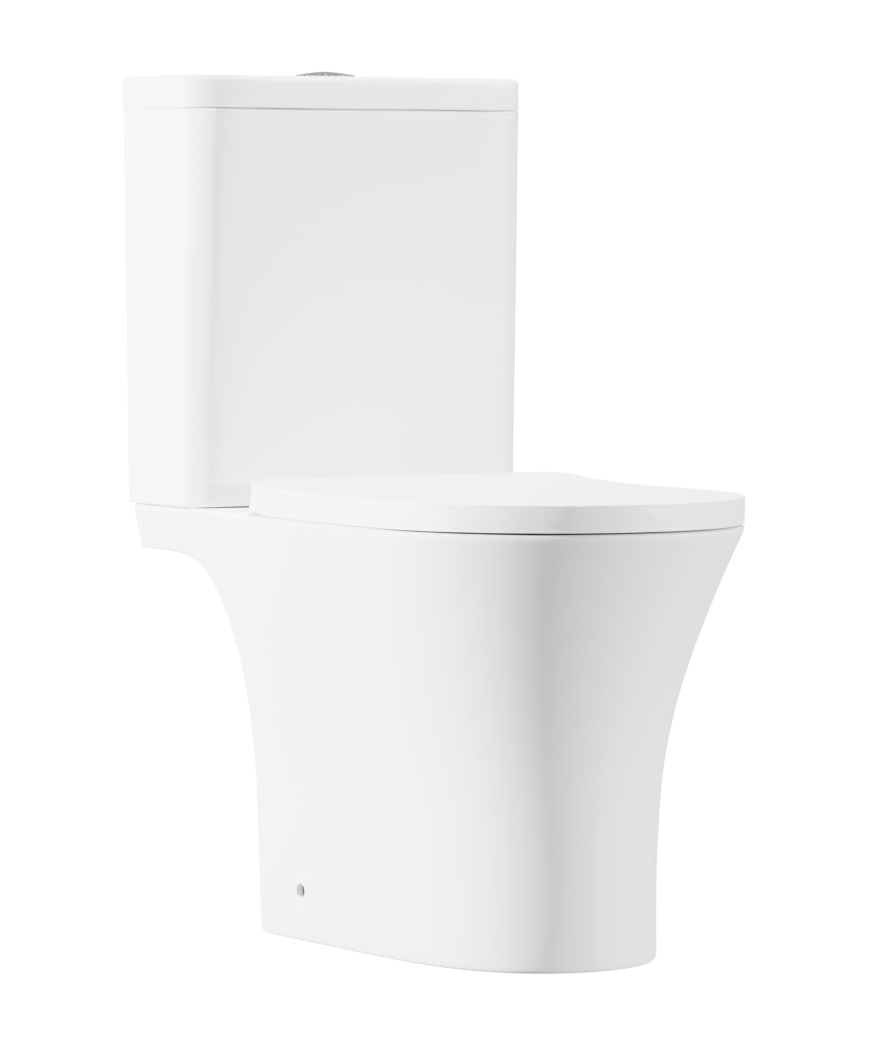 Baridi Close-Coupled Toilet with Soft Close Seat, Dual Flush Cistern & Rimless Flush, White - DH332