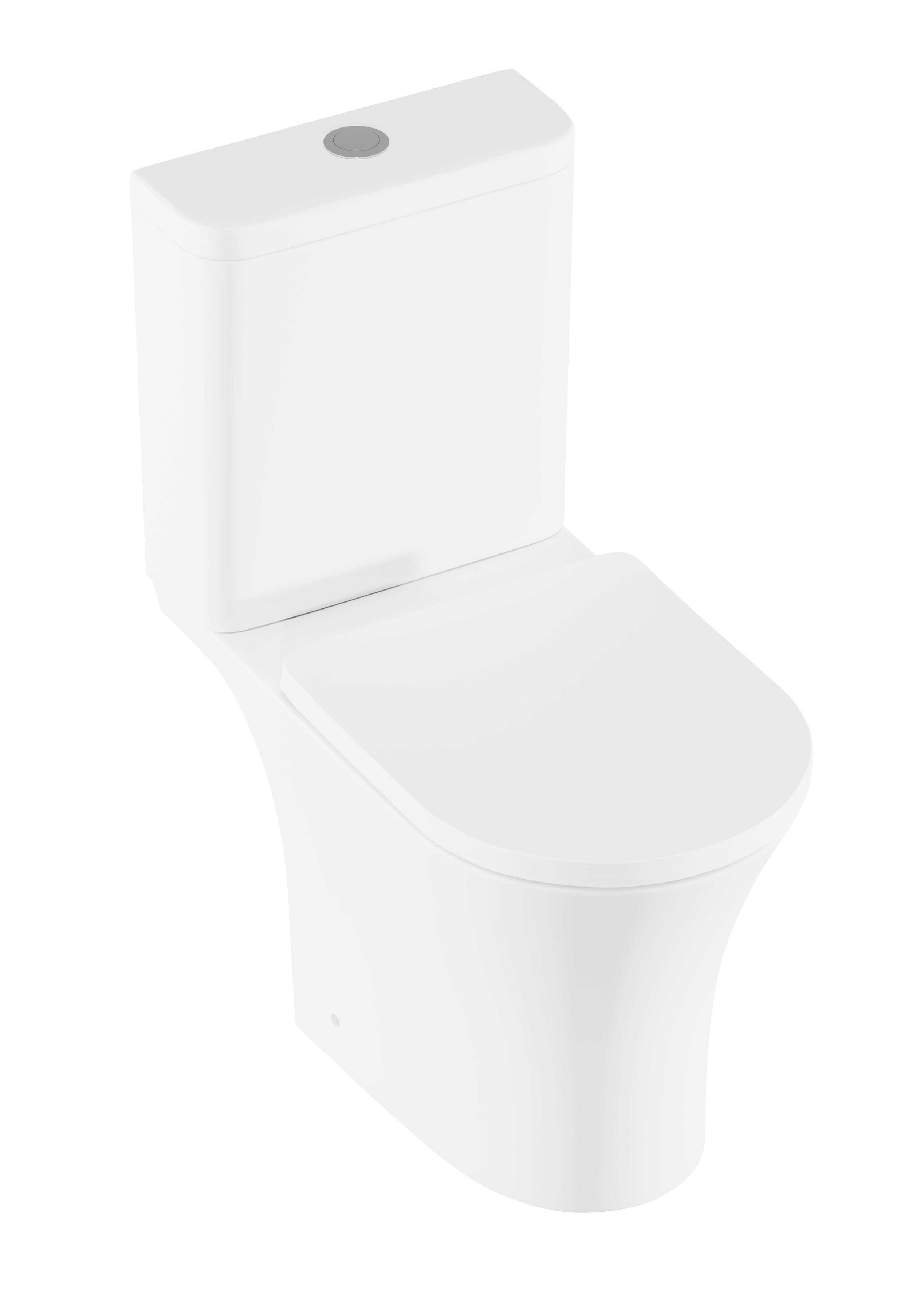 Baridi Close-Coupled Toilet with Soft Close Seat, Dual Flush Cistern & Rimless Flush, White - DH332
