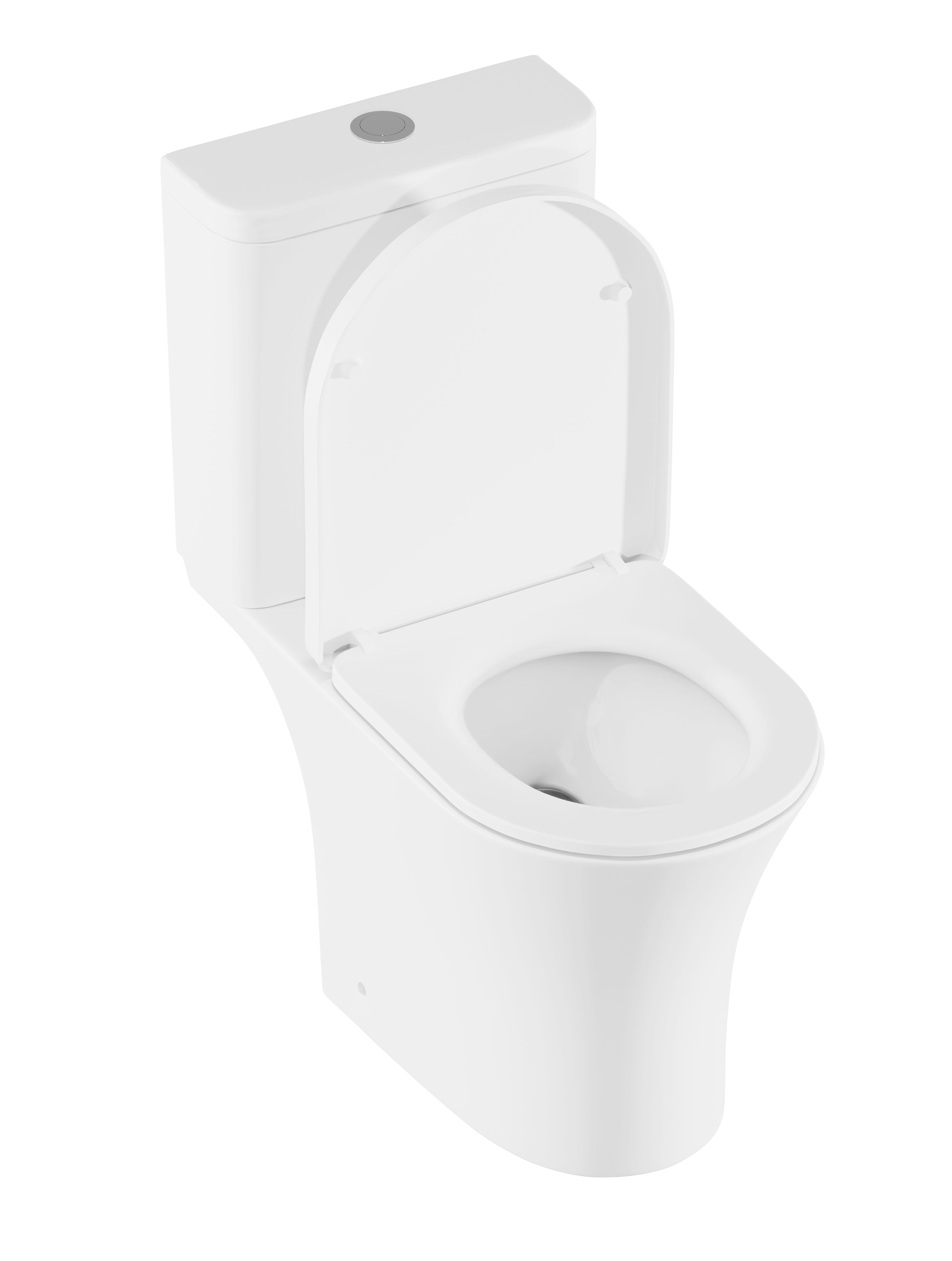 Baridi Close-Coupled Toilet with Soft Close Seat, Dual Flush Cistern & Rimless Flush, White - DH332