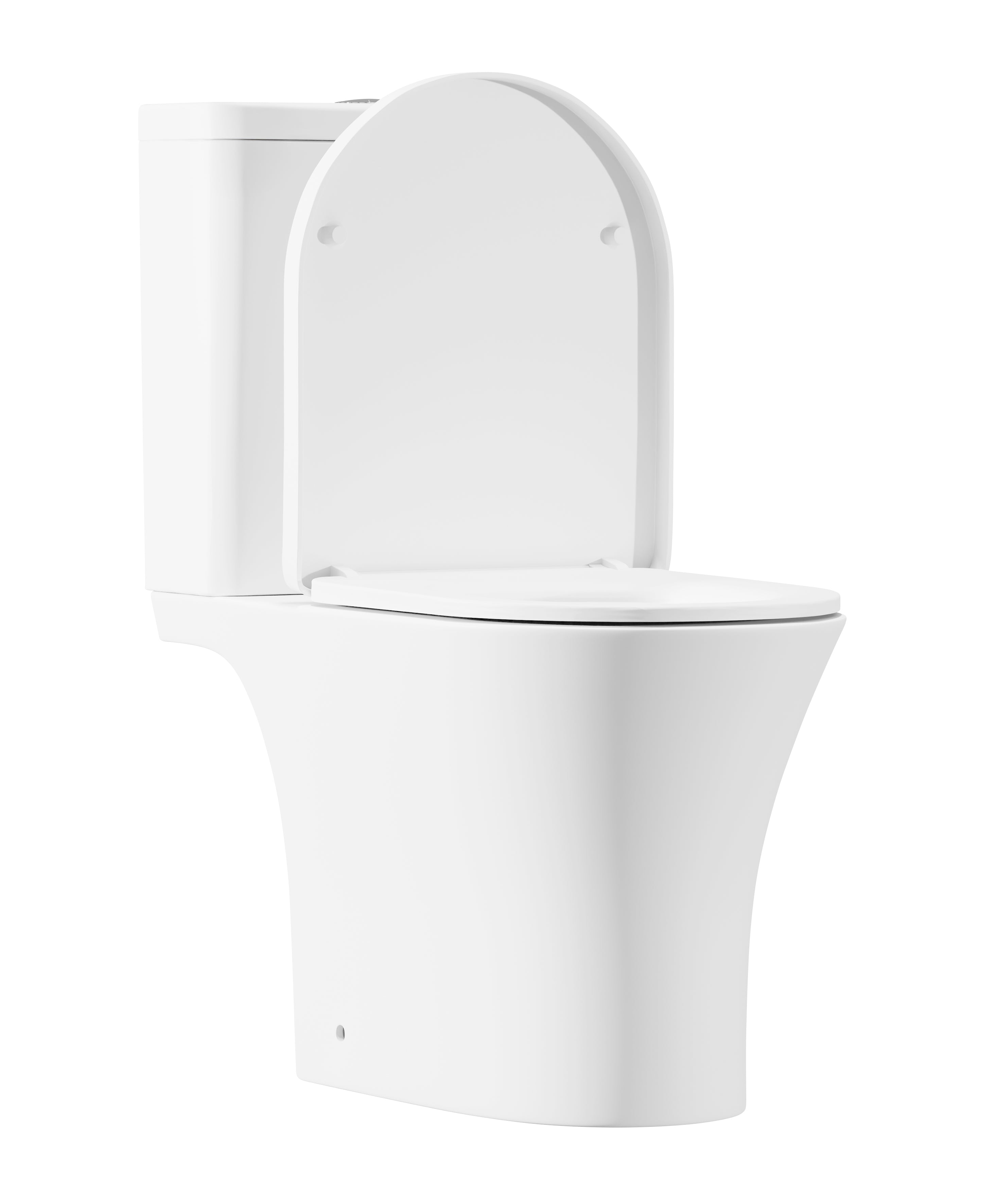 Baridi Close-Coupled Toilet with Soft Close Seat, Dual Flush Cistern & Rimless Flush, White - DH332