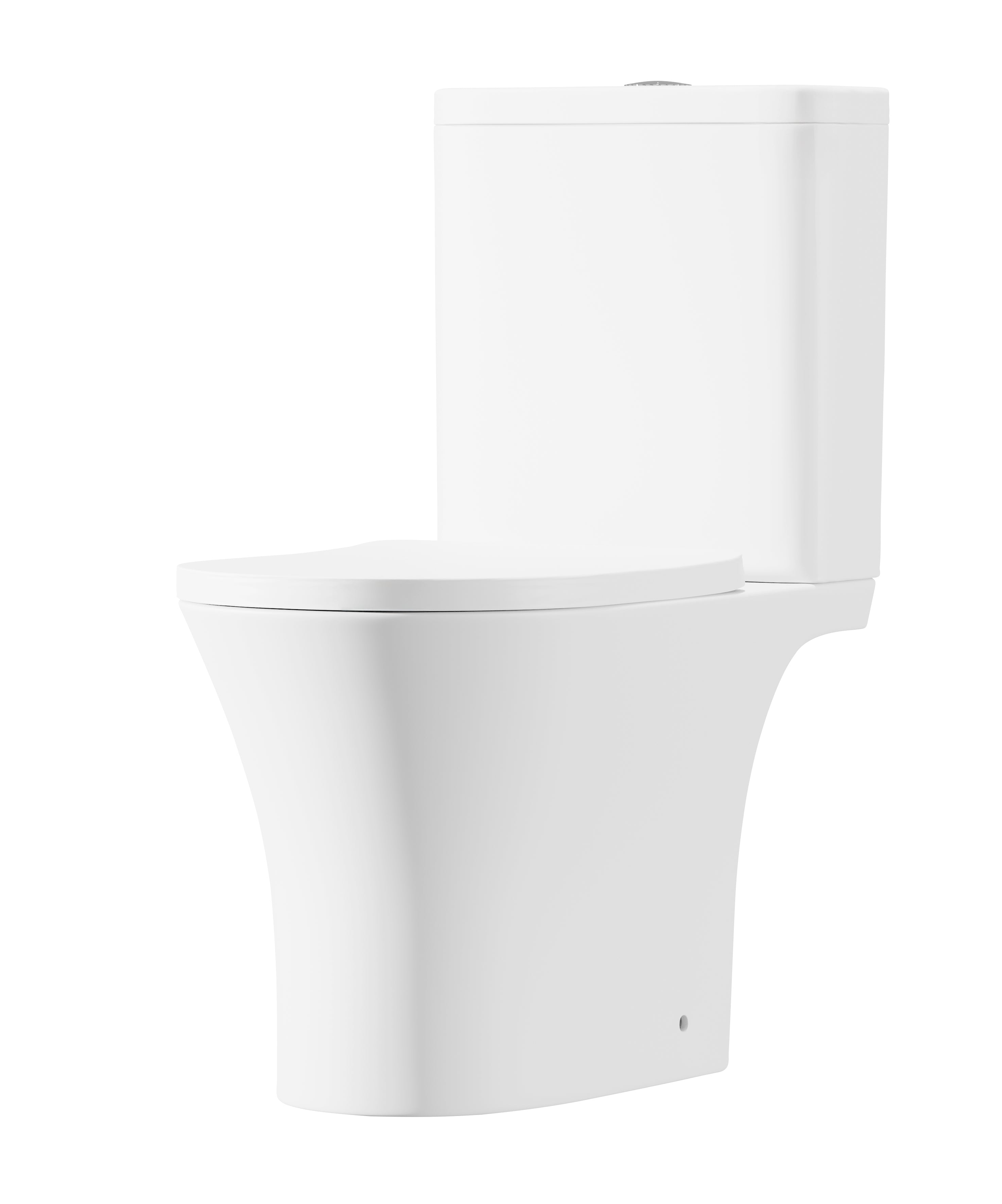 Baridi Close-Coupled Toilet with Soft Close Seat, Dual Flush Cistern & Rimless Flush, White - DH332