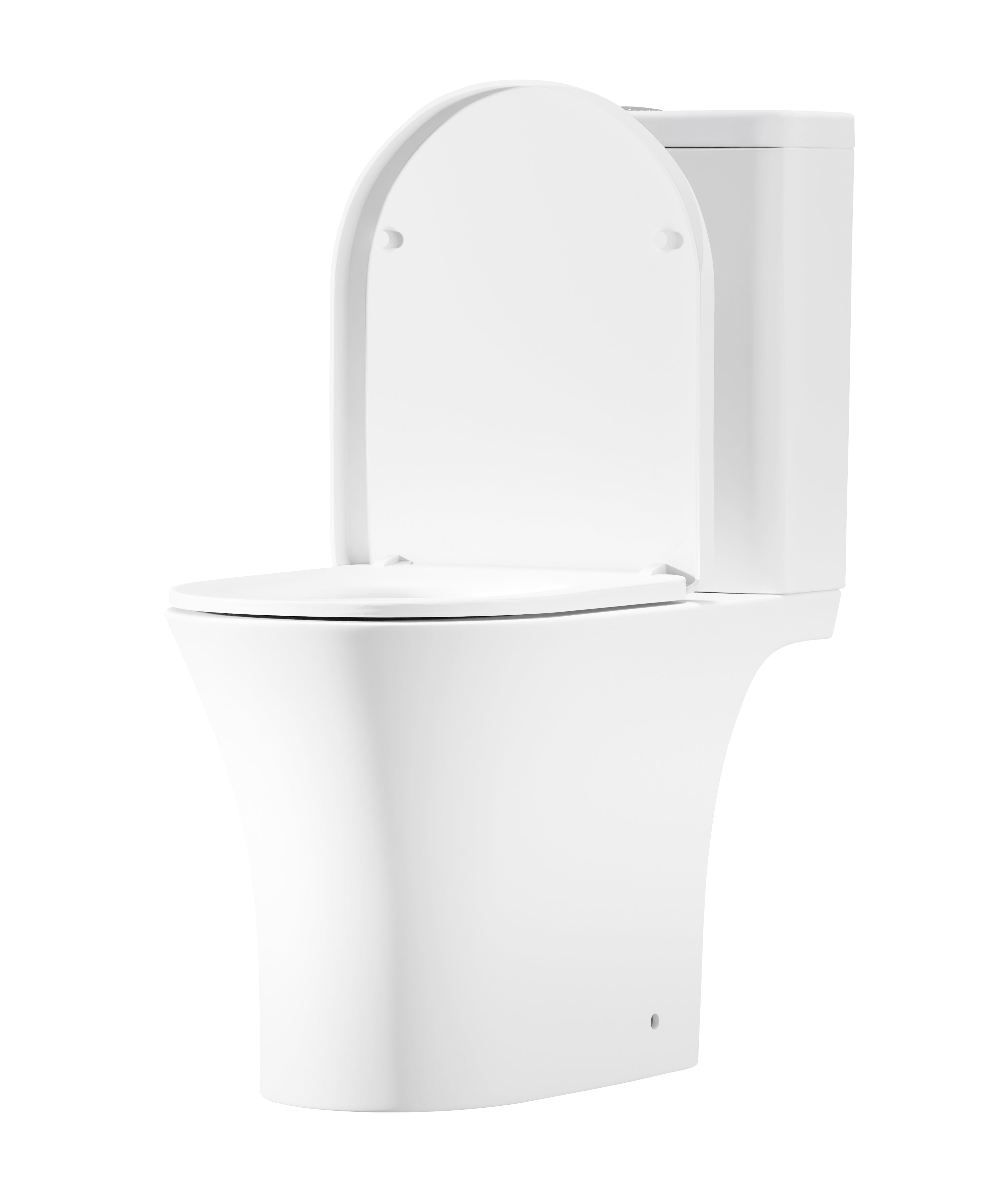 Baridi Close-Coupled Toilet with Soft Close Seat, Dual Flush Cistern & Rimless Flush, White - DH332