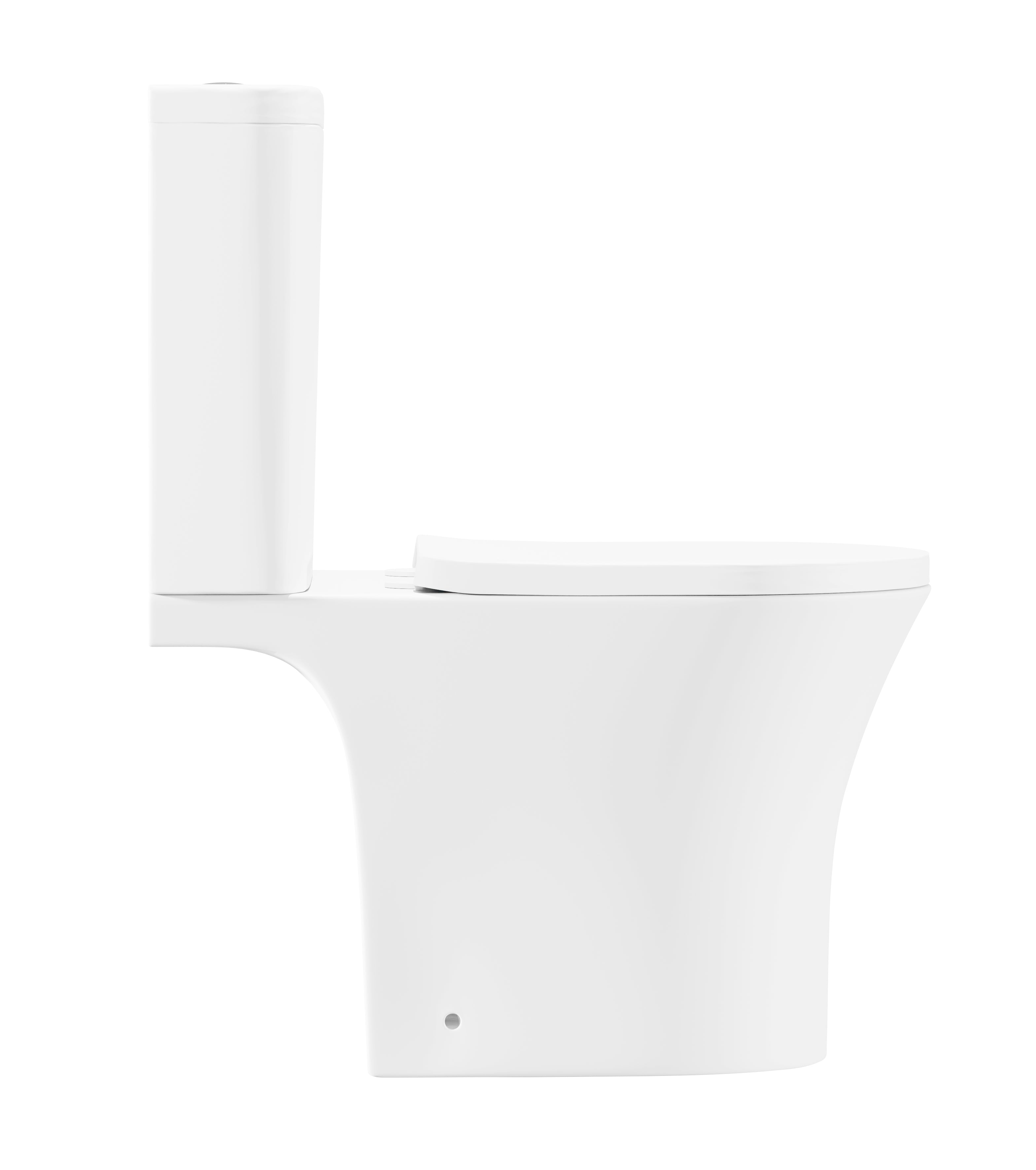 Baridi Close-Coupled Toilet with Soft Close Seat, Dual Flush Cistern & Rimless Flush, White - DH332
