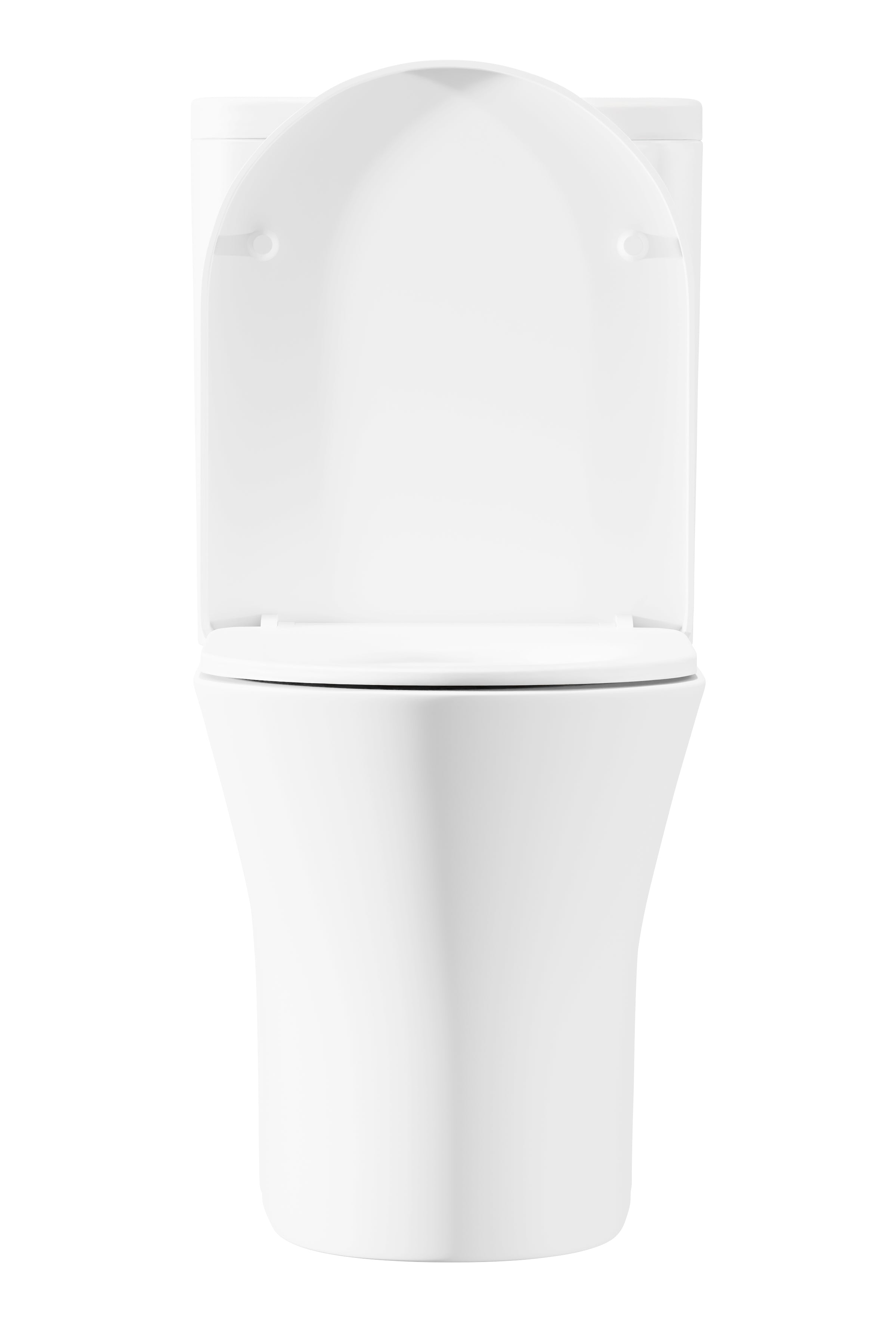 Baridi Close-Coupled Toilet with Soft Close Seat, Dual Flush Cistern & Rimless Flush, White - DH332