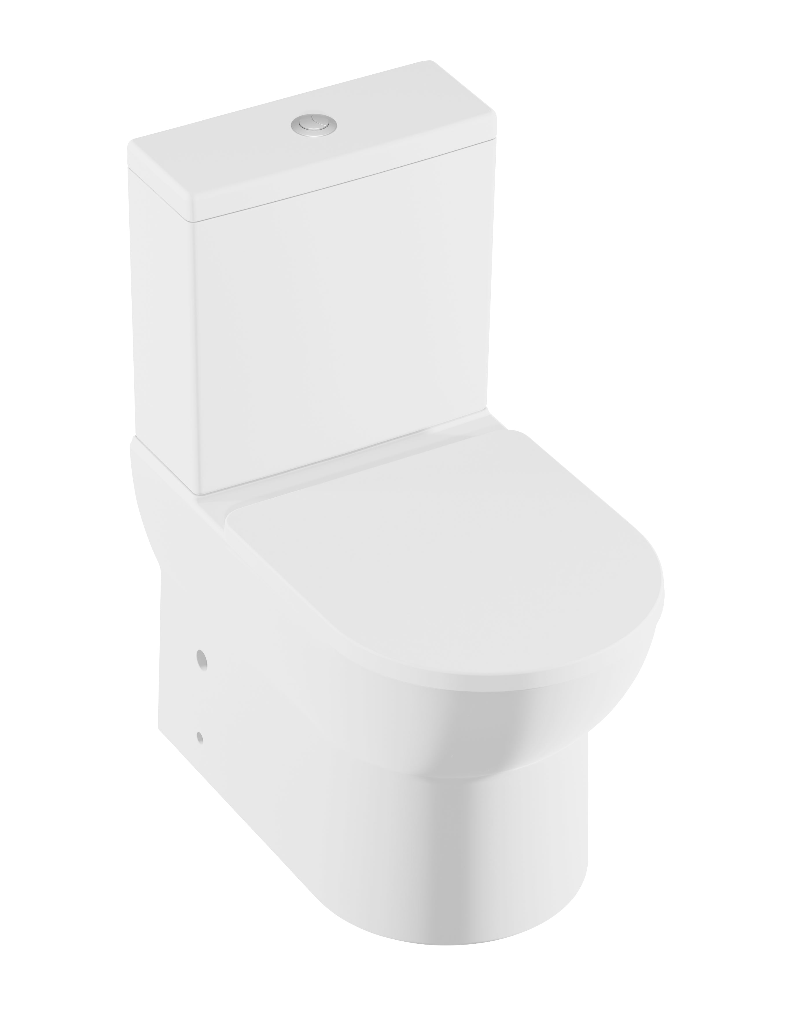 Baridi Close-Coupled Toilet with Soft Close Seat, Dual Flush Cistern & Rimless Flush, White - DH333