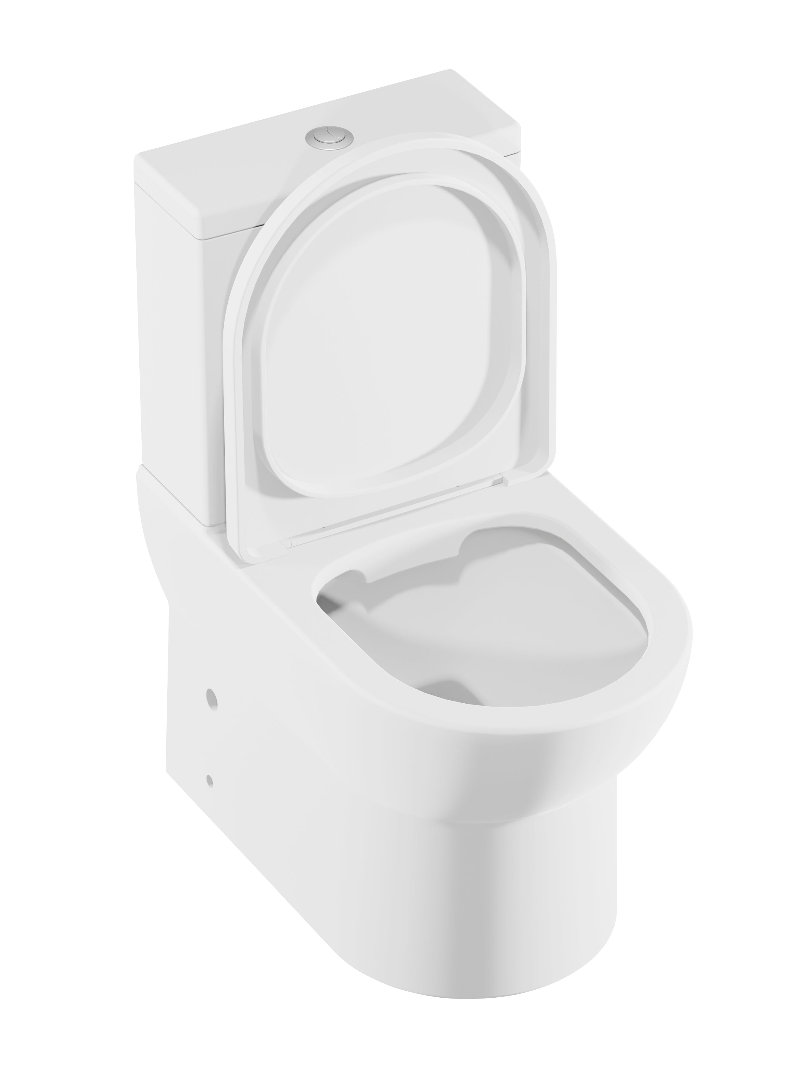 Baridi Close-Coupled Toilet with Soft Close Seat, Dual Flush Cistern & Rimless Flush, White - DH333