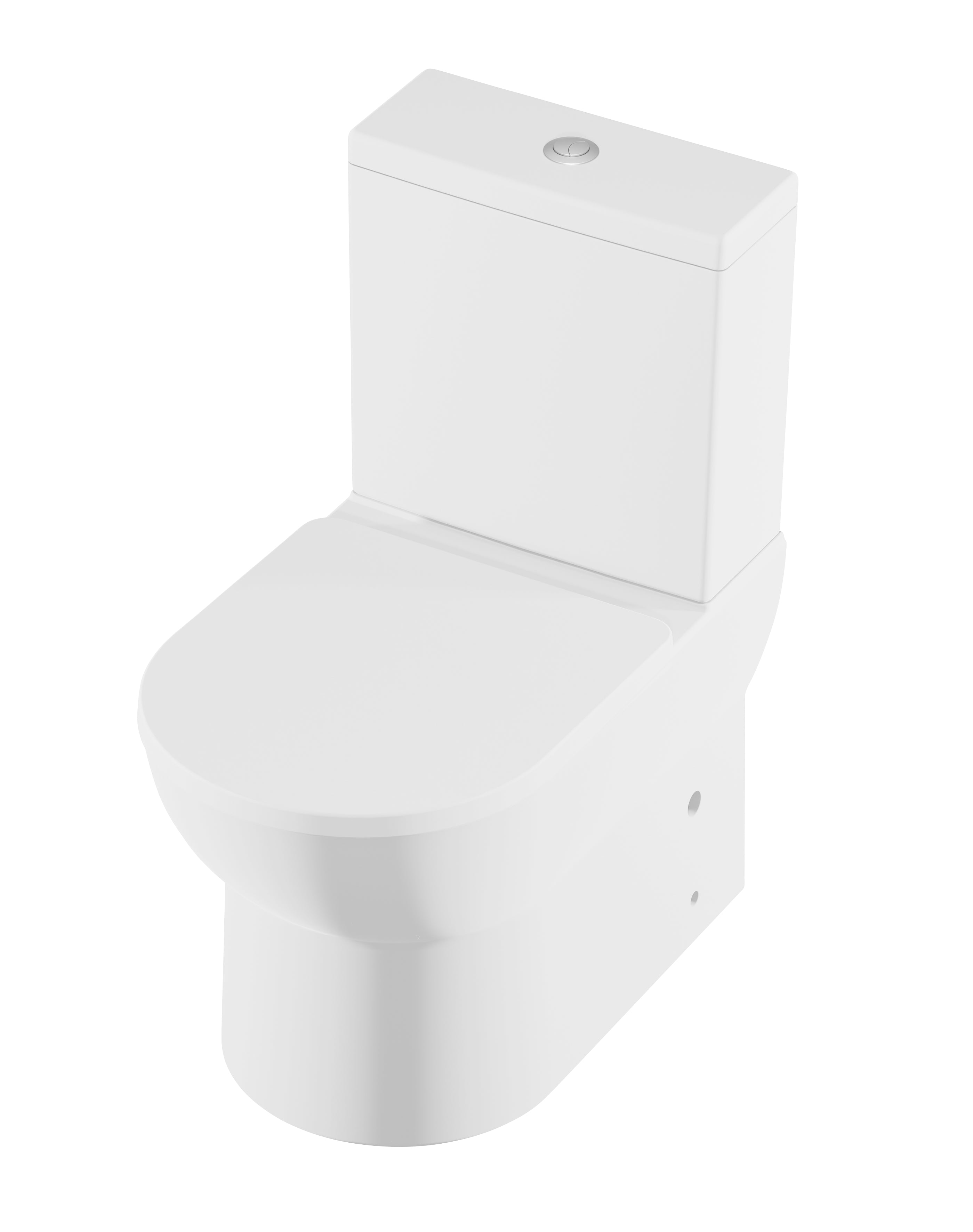 Baridi Close-Coupled Toilet with Soft Close Seat, Dual Flush Cistern & Rimless Flush, White - DH333