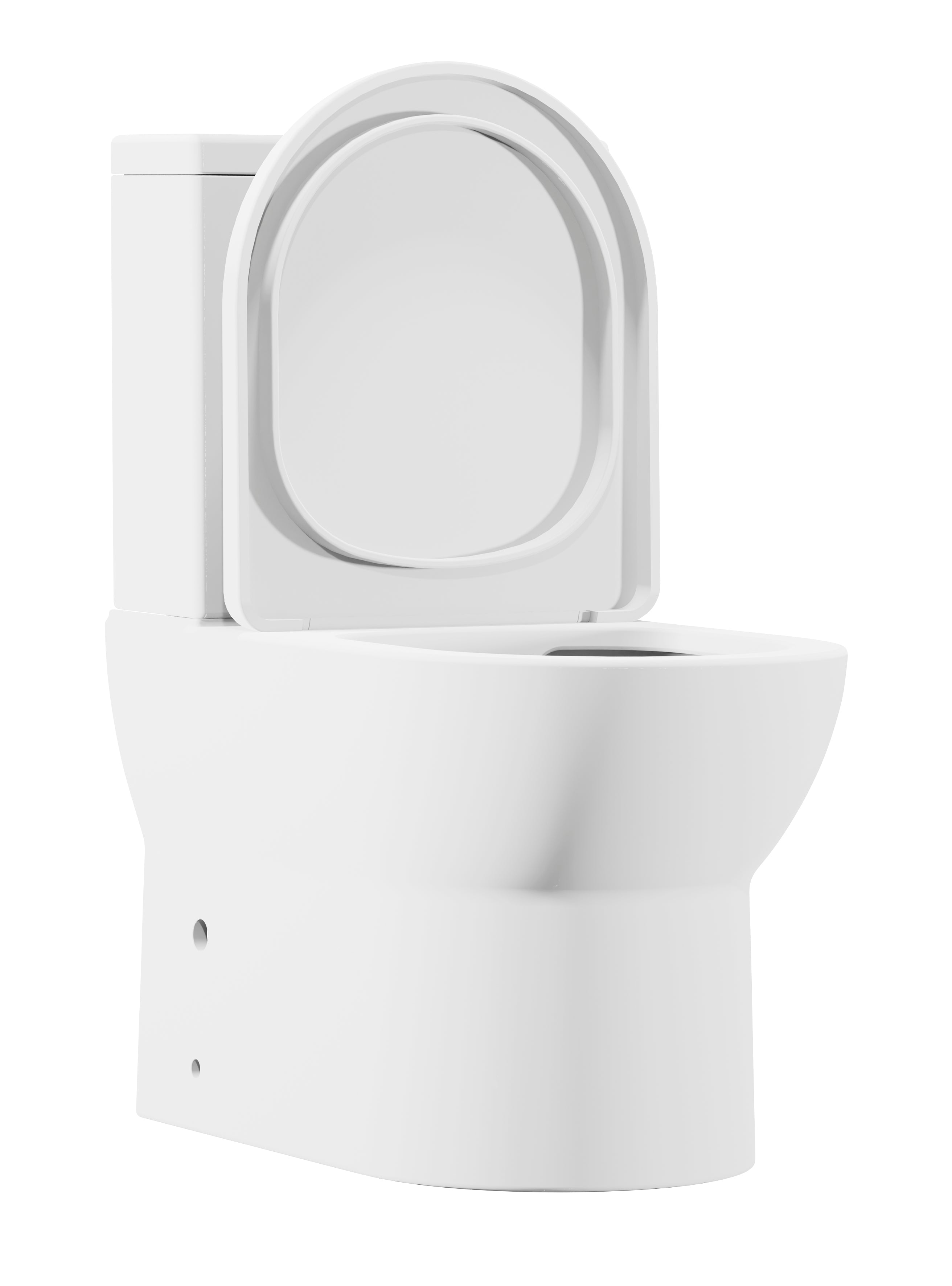 Baridi Close-Coupled Toilet with Soft Close Seat, Dual Flush Cistern & Rimless Flush, White - DH333