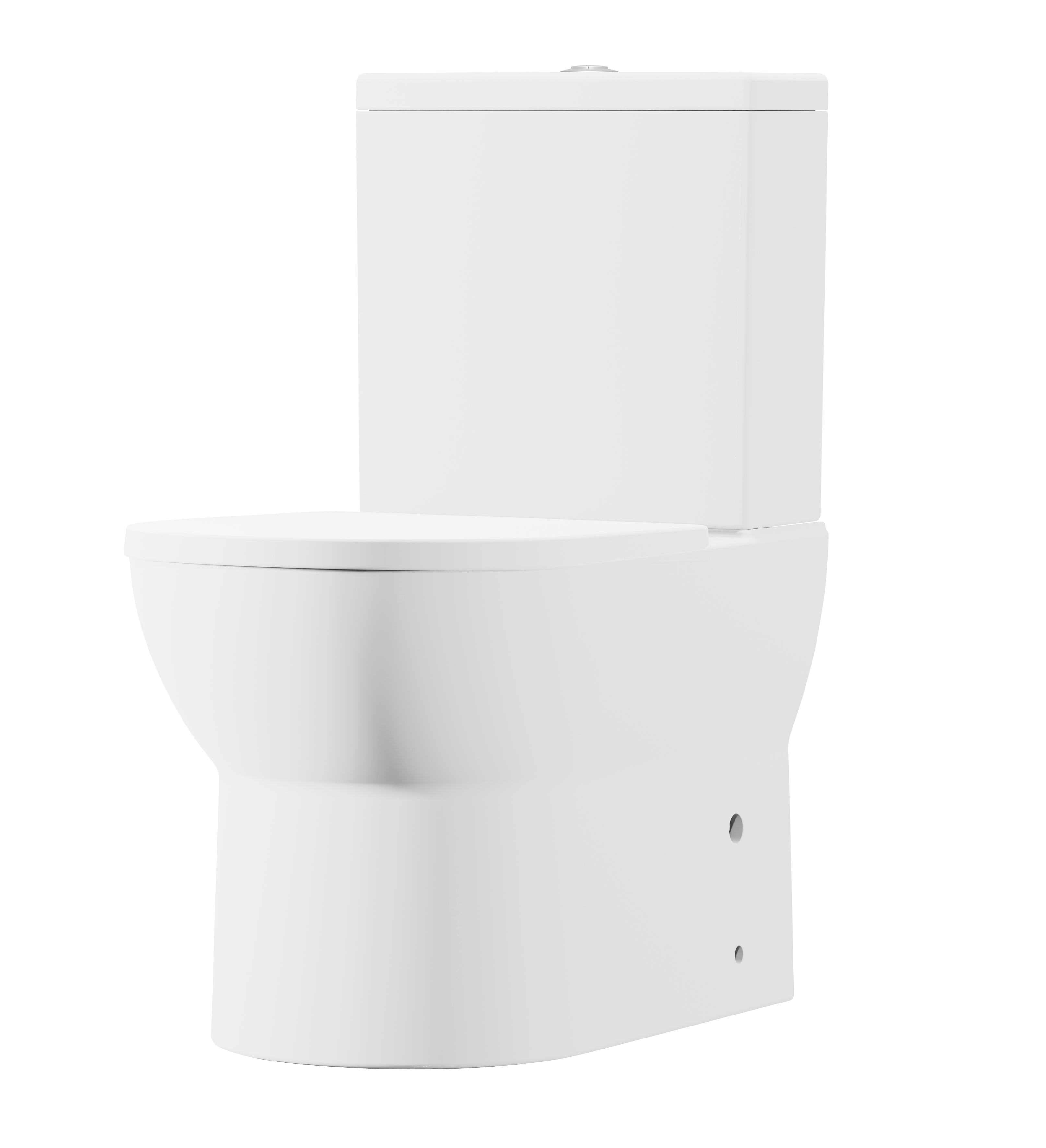 Baridi Close-Coupled Toilet with Soft Close Seat, Dual Flush Cistern & Rimless Flush, White - DH333