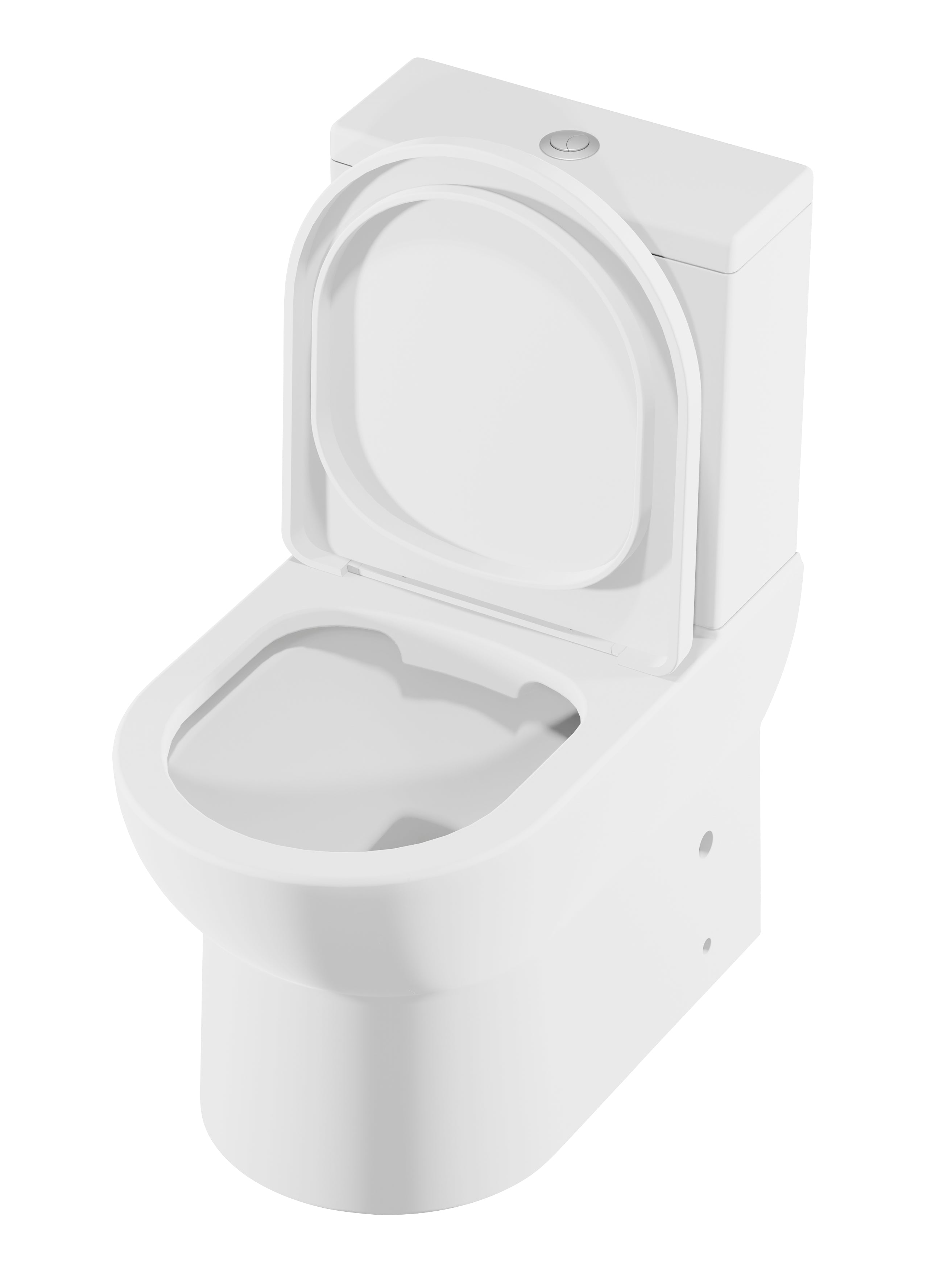 Baridi Close-Coupled Toilet with Soft Close Seat, Dual Flush Cistern & Rimless Flush, White - DH333