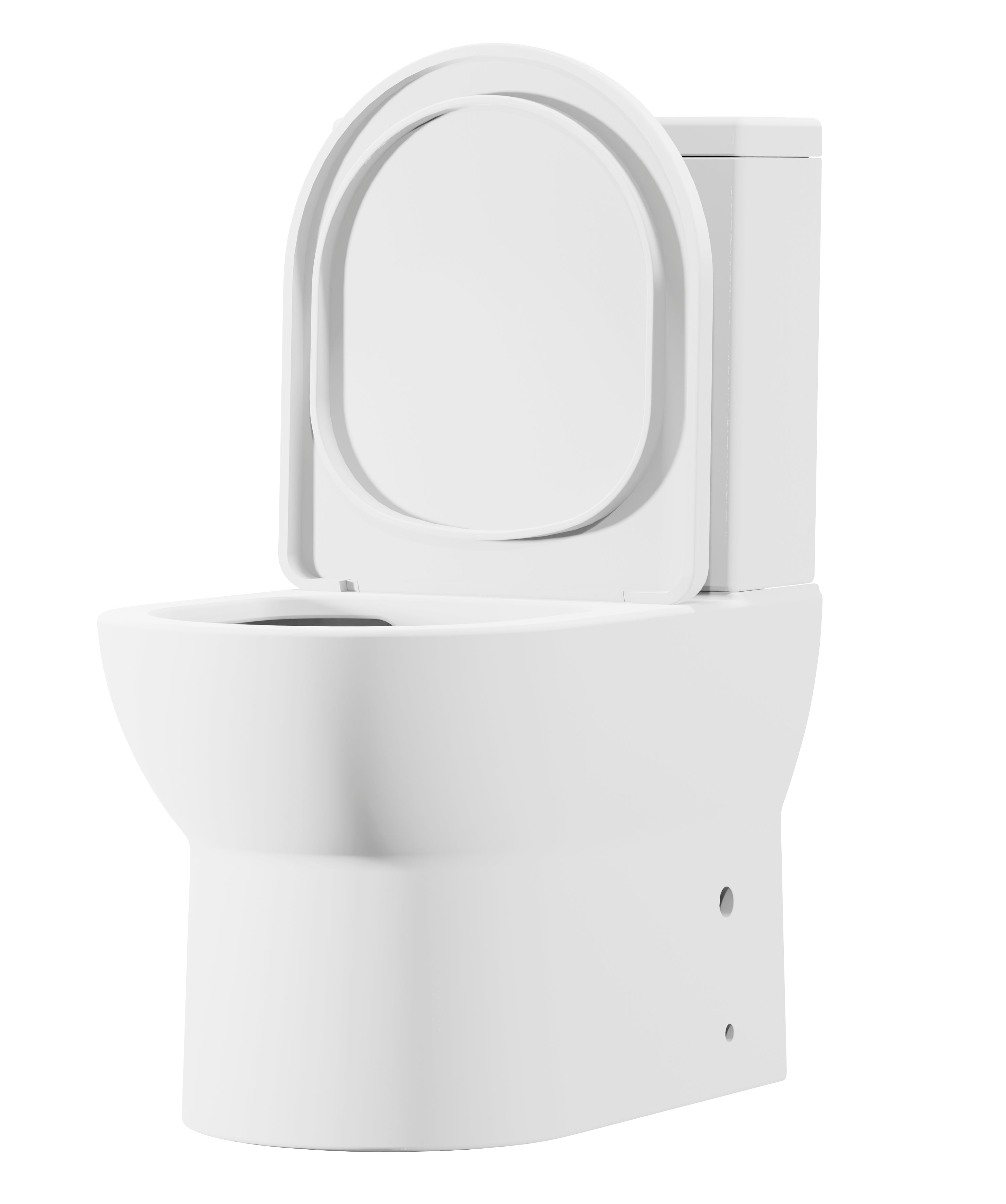 Baridi Close-Coupled Toilet with Soft Close Seat, Dual Flush Cistern & Rimless Flush, White - DH333