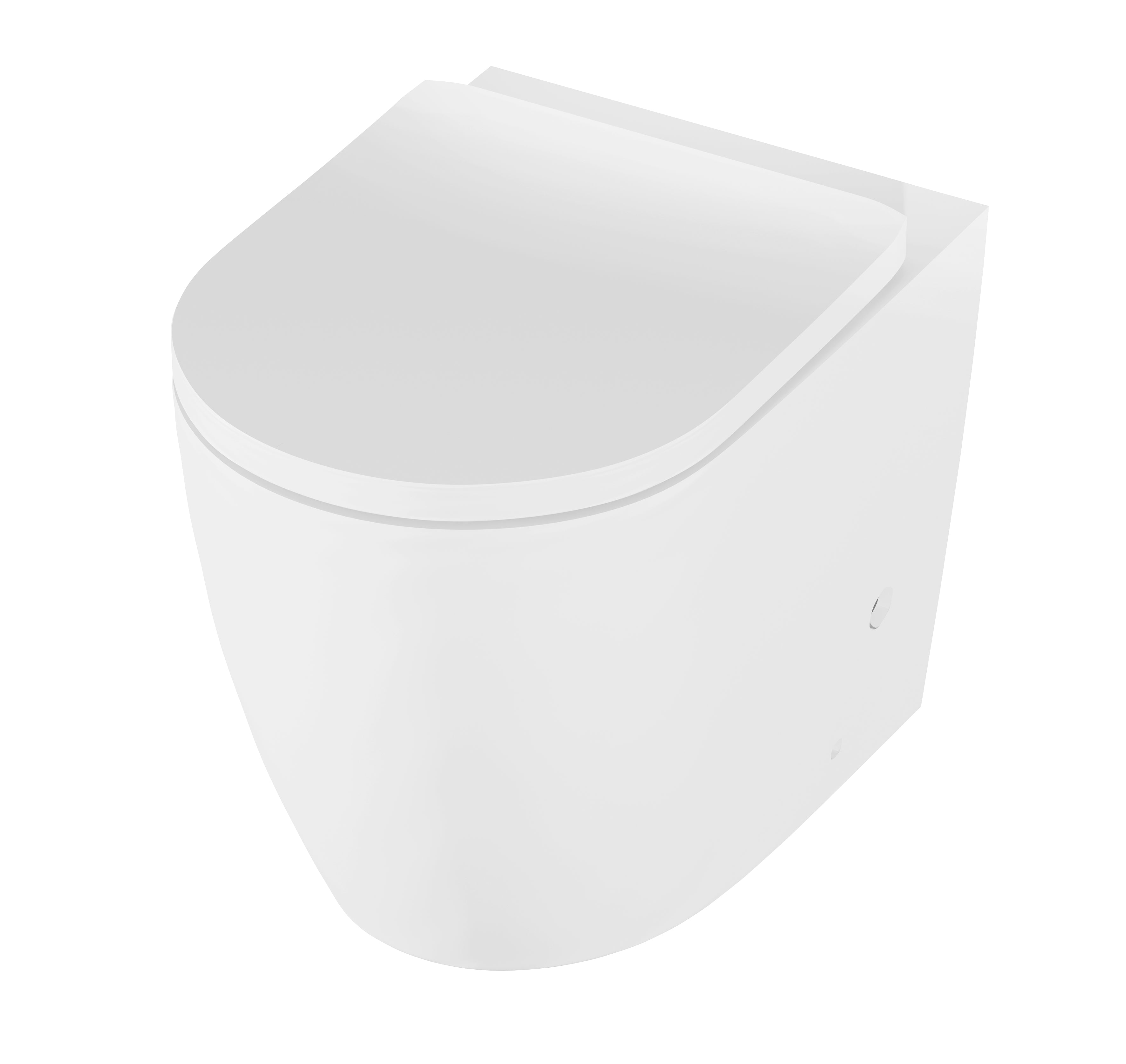 Baridi Back-to-Wall Toilet with Soft Close Seat & Rimless Flush, White - DH334