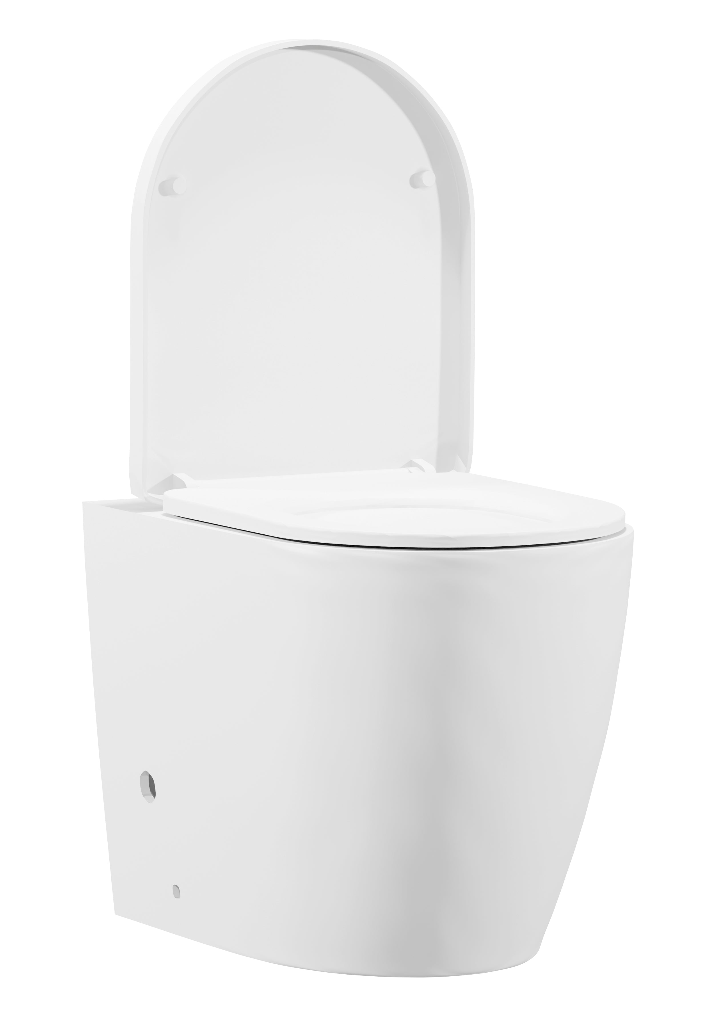 Baridi Back-to-Wall Toilet with Soft Close Seat & Rimless Flush, White - DH334