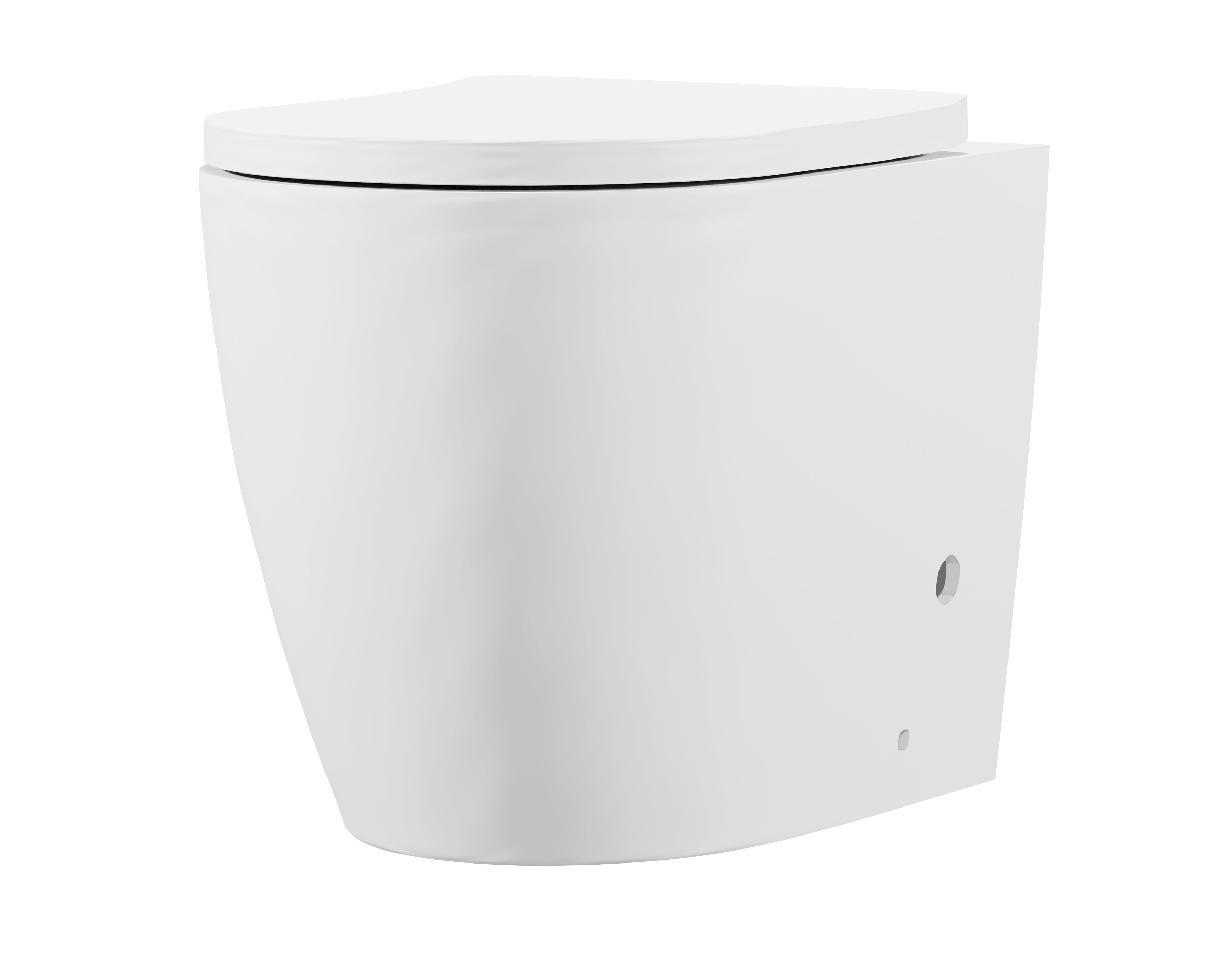 Baridi Back-to-Wall Toilet with Soft Close Seat & Rimless Flush, White - DH334
