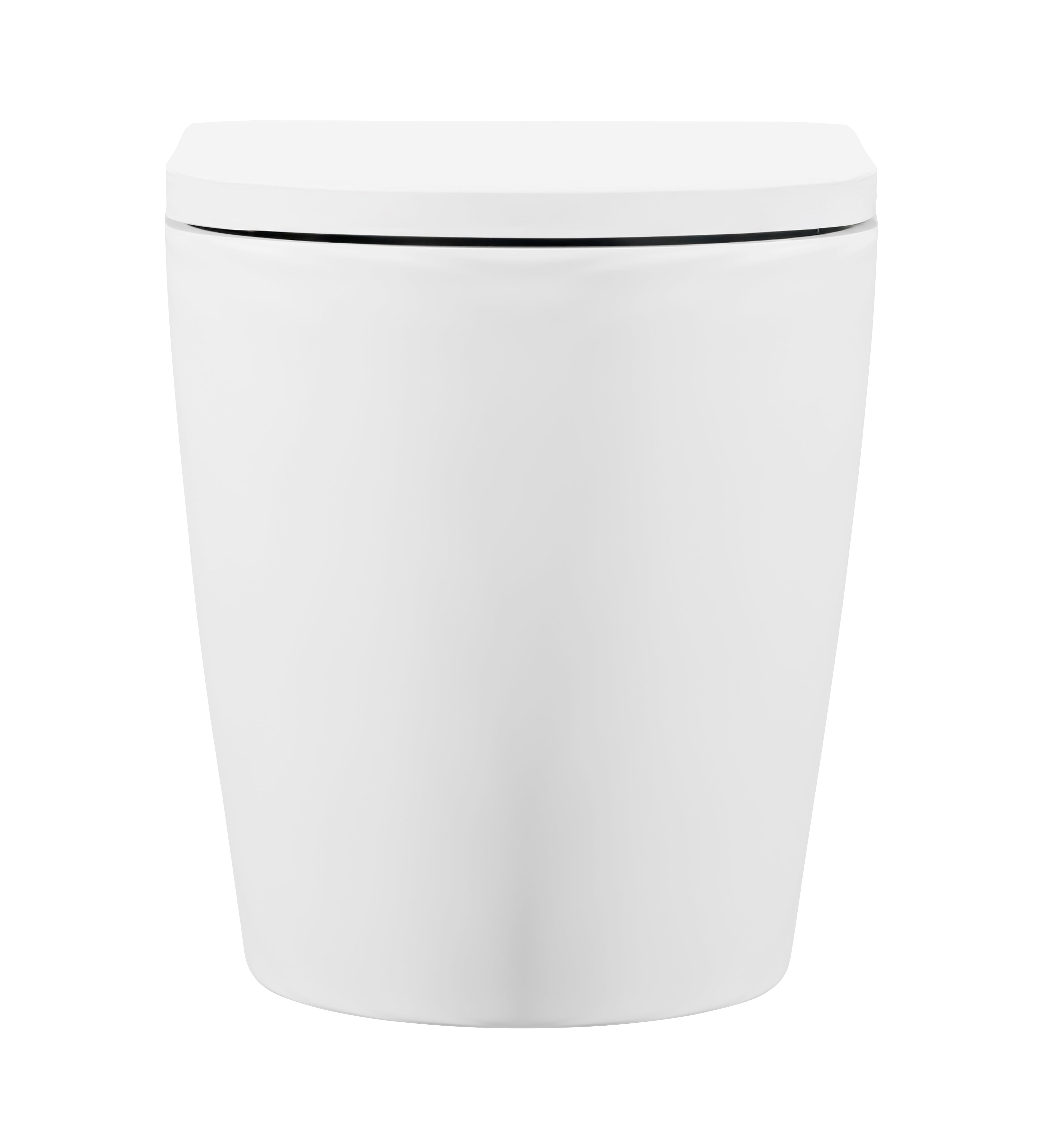 Baridi Back-to-Wall Toilet with Soft Close Seat & Rimless Flush, White - DH334