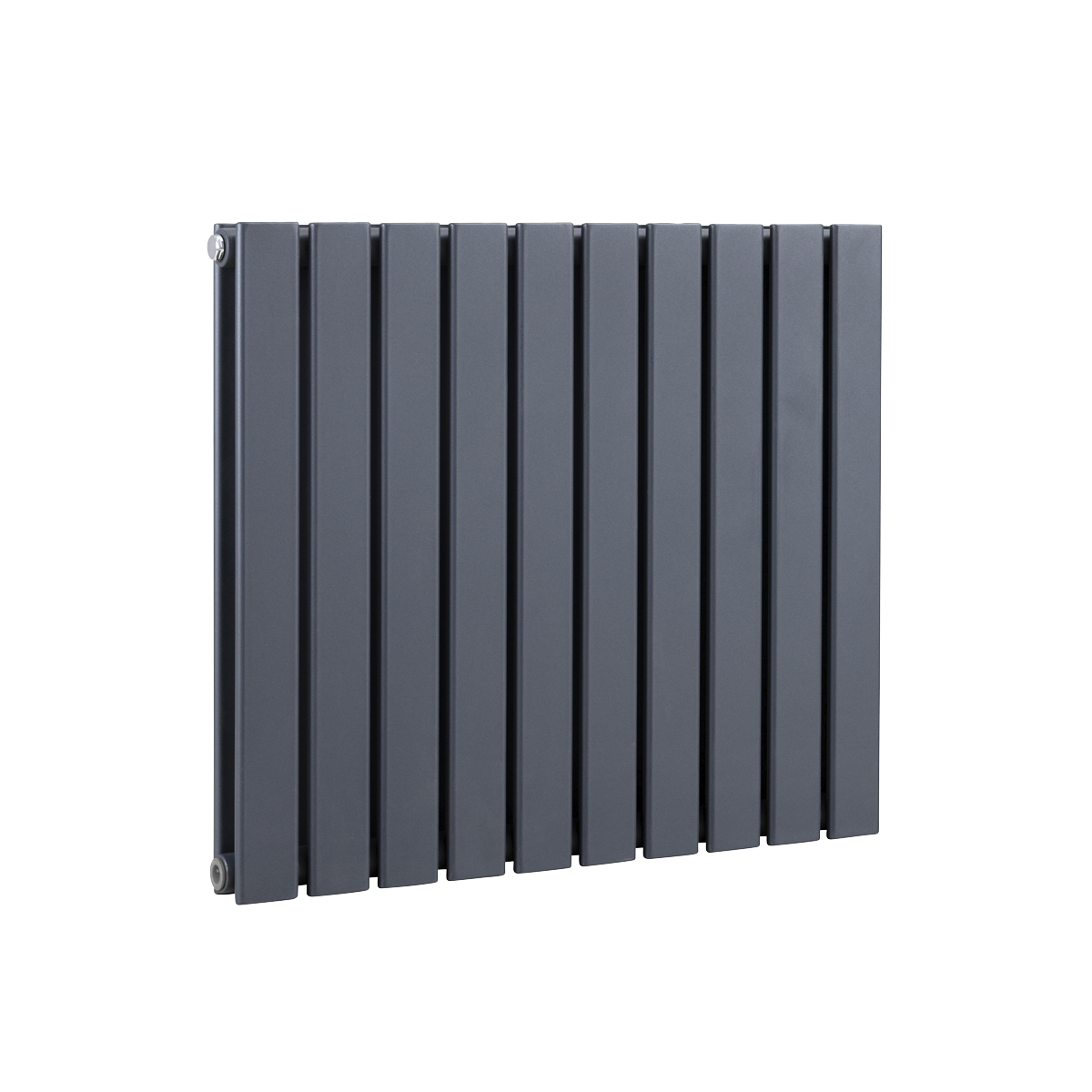 Baridi Horizontal Radiator Contemporary Double Flat Panel Design 600 x 700mm, Anthracite - DH340