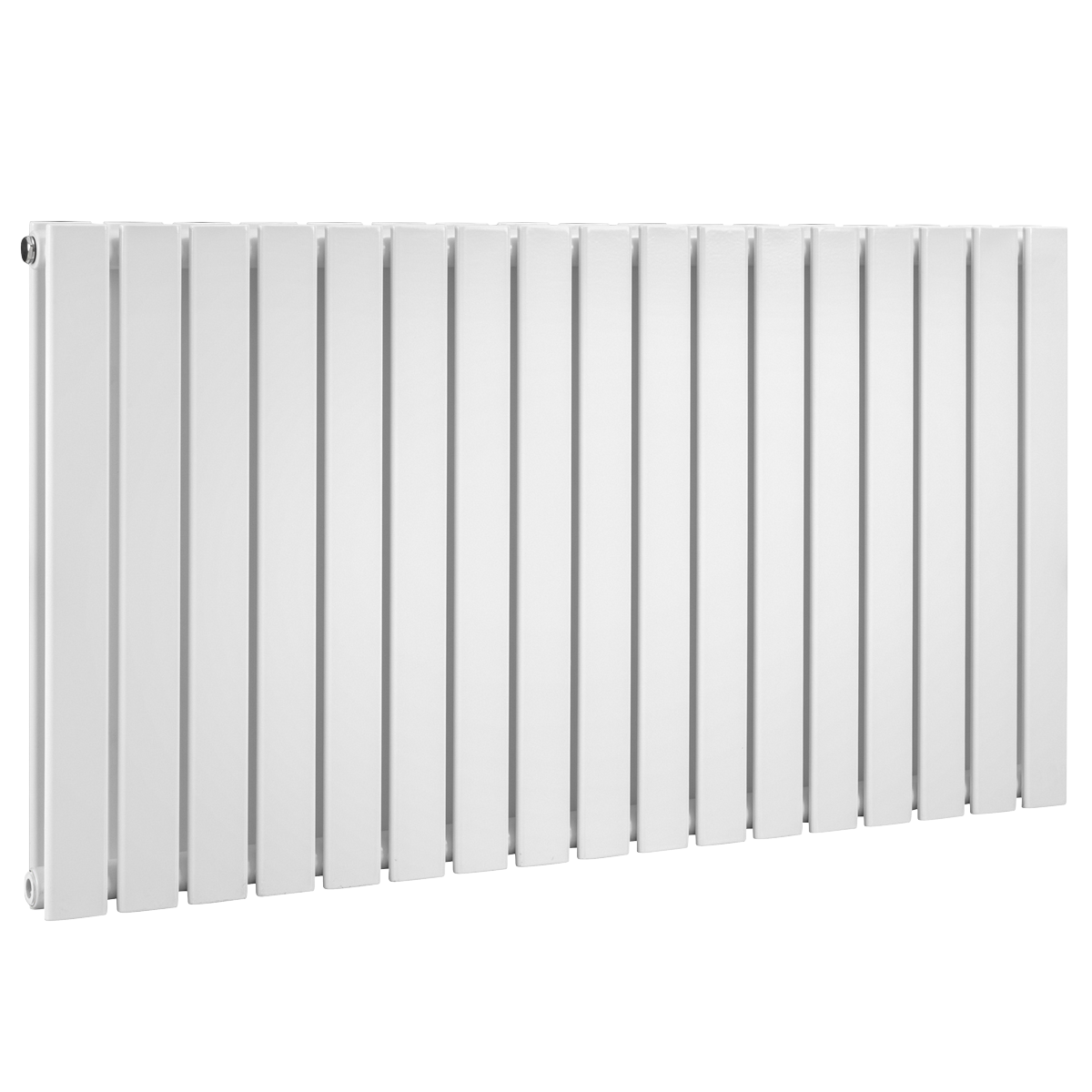 Baridi Horizontal Radiator Contemporary Double Flat Panel Design 600 x 1190mm, White - DH352