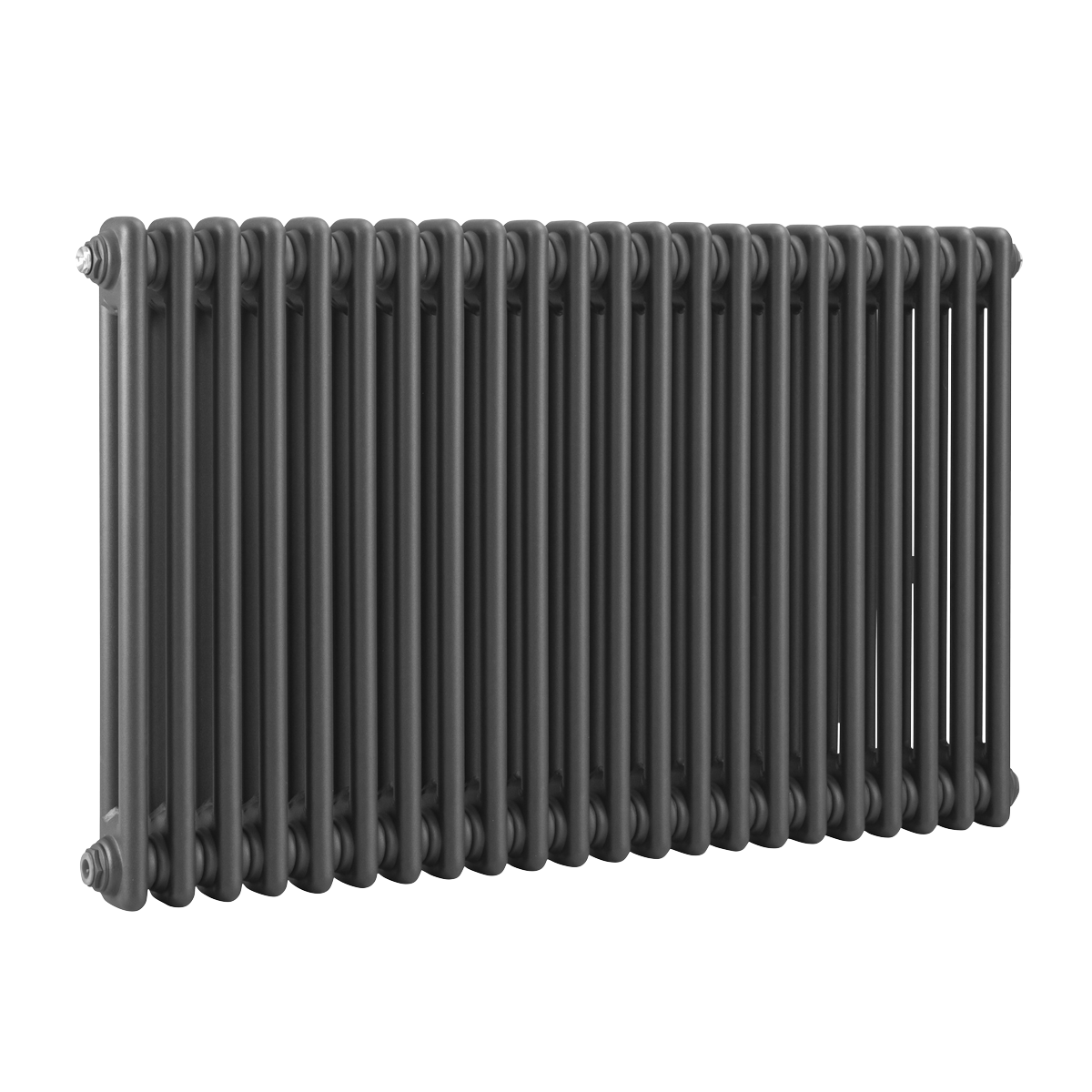 Baridi Horizontal Traditional 2 Column Radiator 600 x 1012mm, Anthracite - DH359