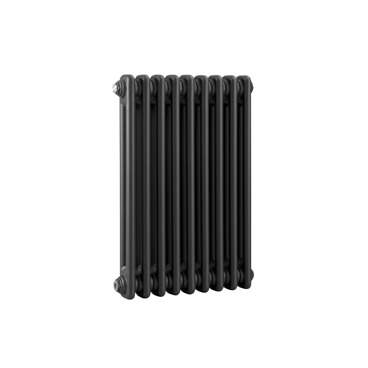Baridi Horizontal Traditional 2 Column Radiator 600 x 427mm, Black - DH361