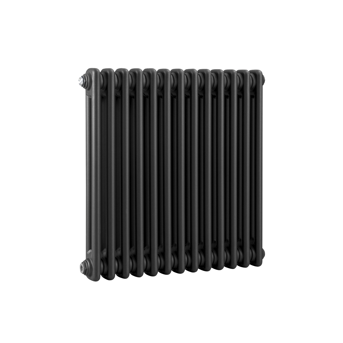 Baridi Horizontal Traditional 2 Column Radiator 600 x 607mm, Black - DH362