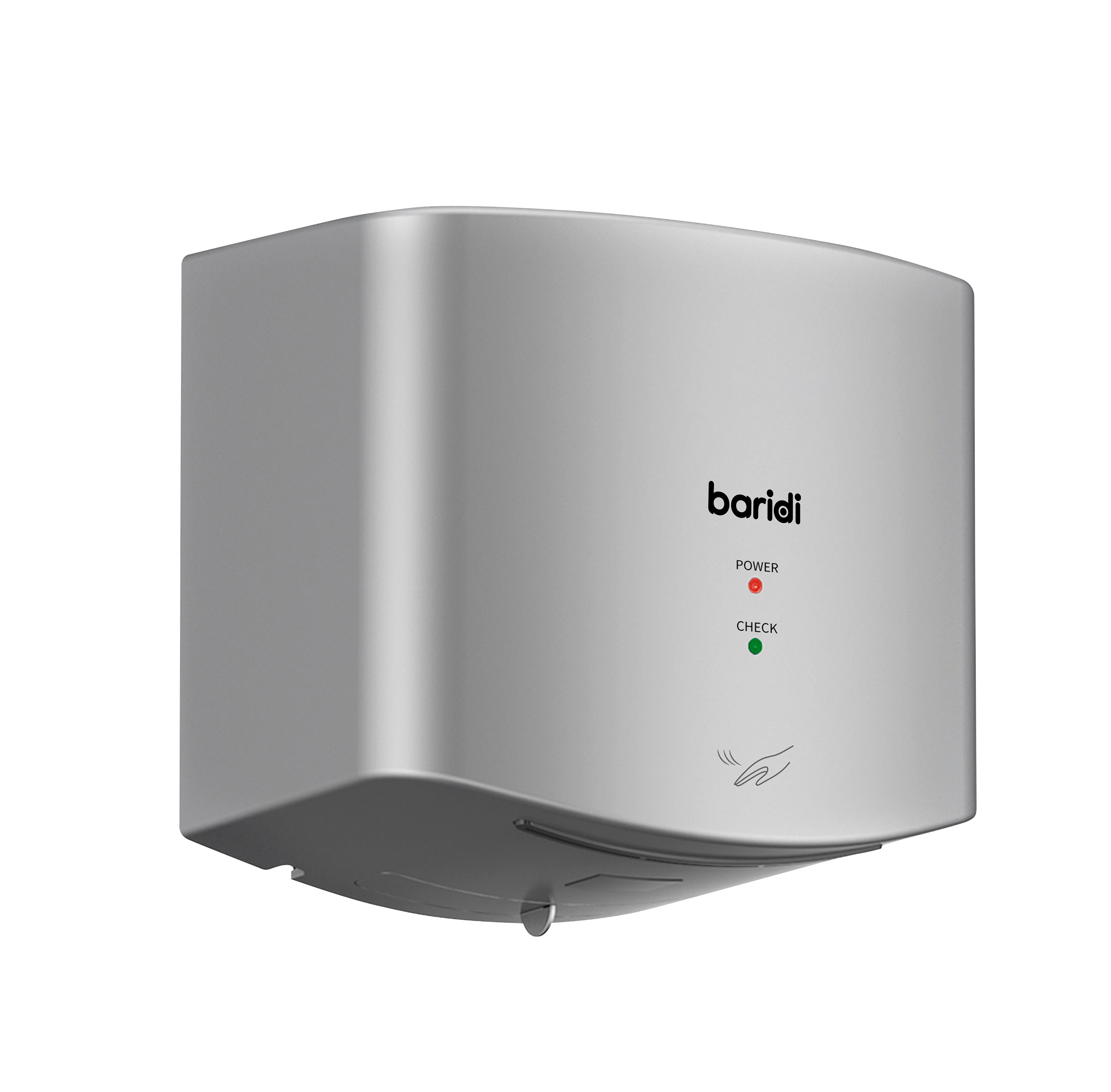 Baridi High Speed Hand Dryer with Auto-Sensor 1400-1650W, Silver - DH379