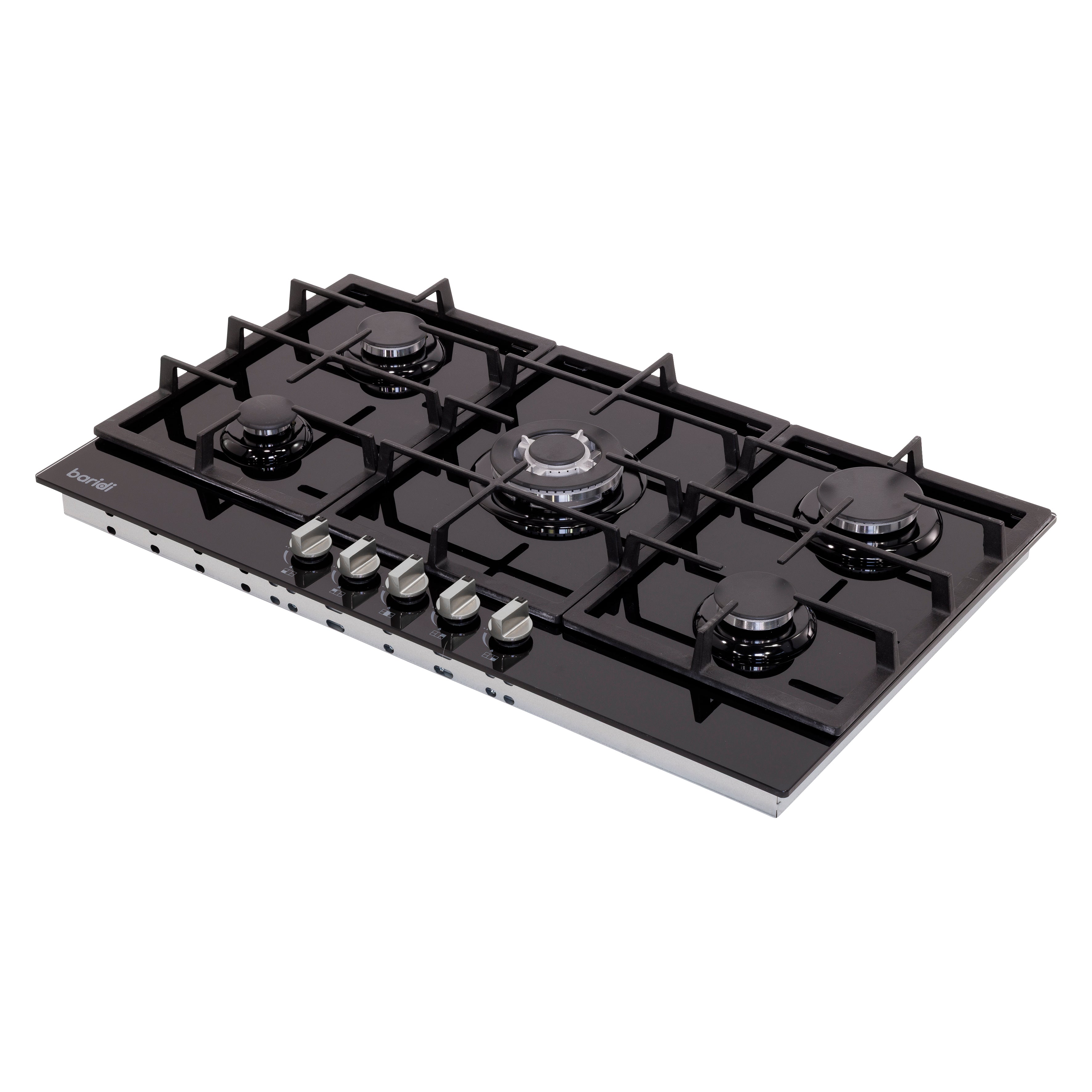 Baridi 90cm Gas Hob Glass with 5 Burners, Cast Iron Supports & Auto Ignition 11kW - DH383