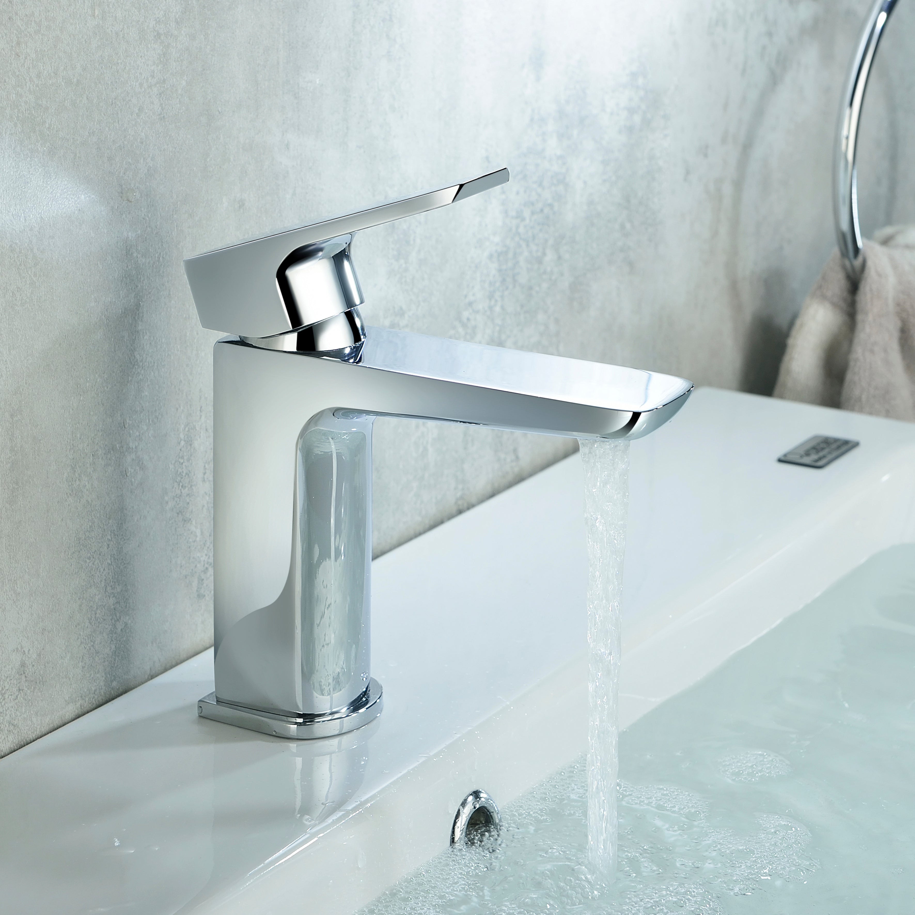 Baridi Basin Mixer Tap with Clicker Waste, Chrome - DH392