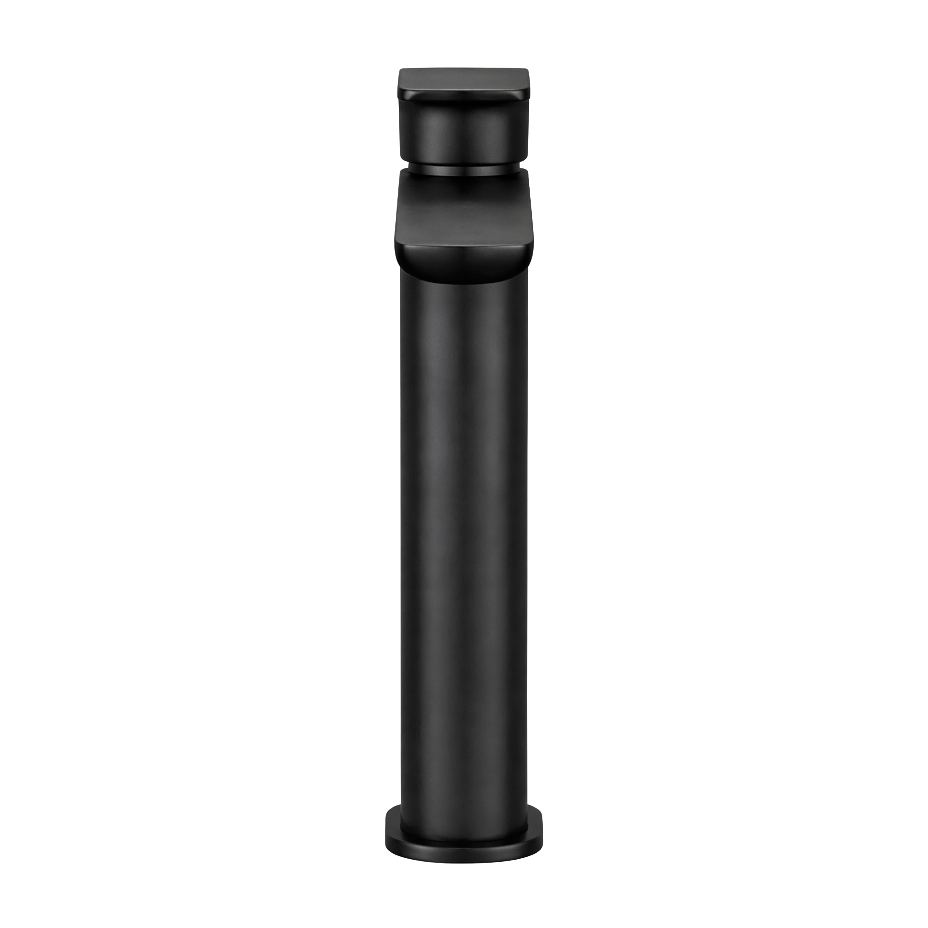 Baridi High Basin Mixer Tap with Clicker Waste, Matt Black - DH395