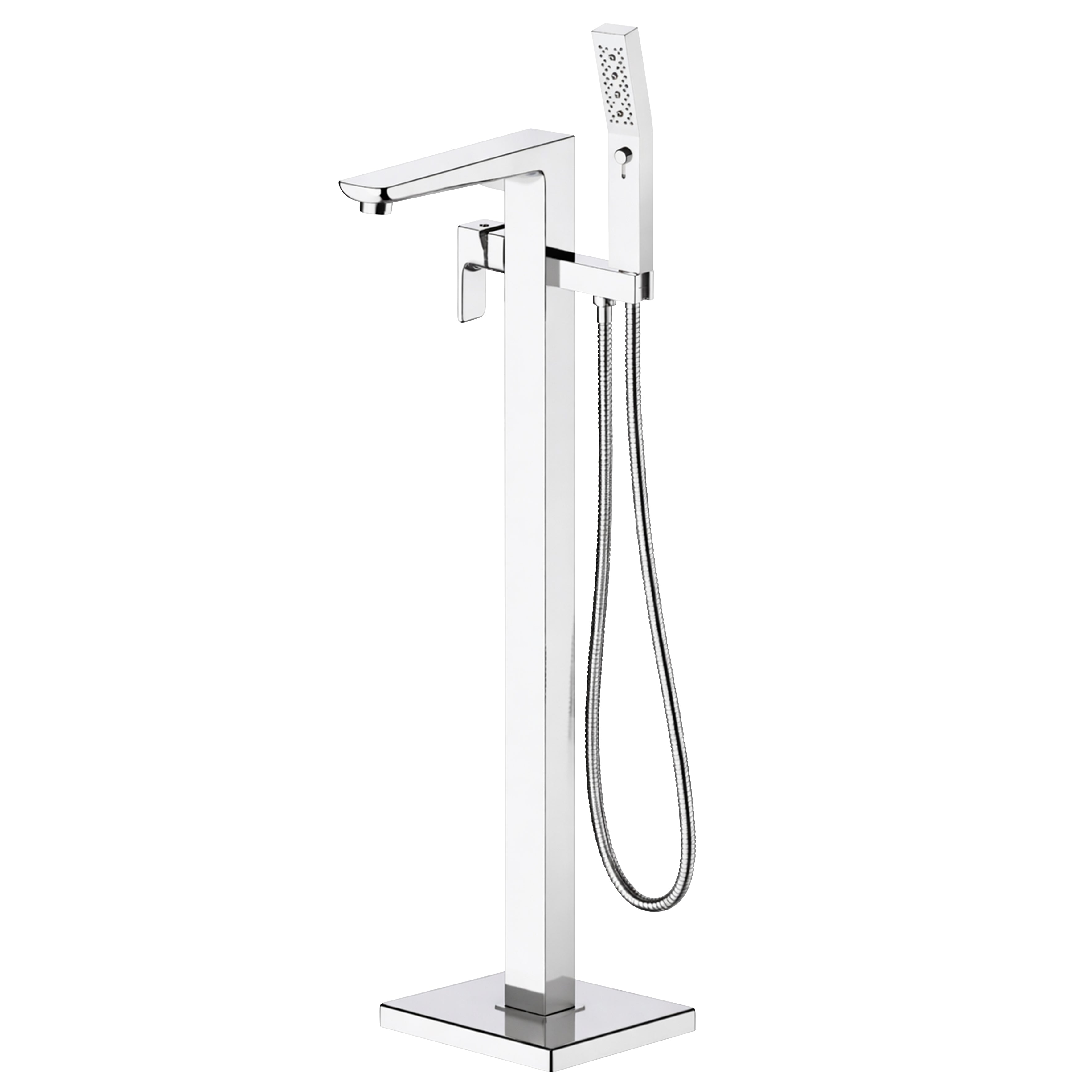 Baridi Freestanding Bath Mixer Tap with Shower, Chrome - DH400