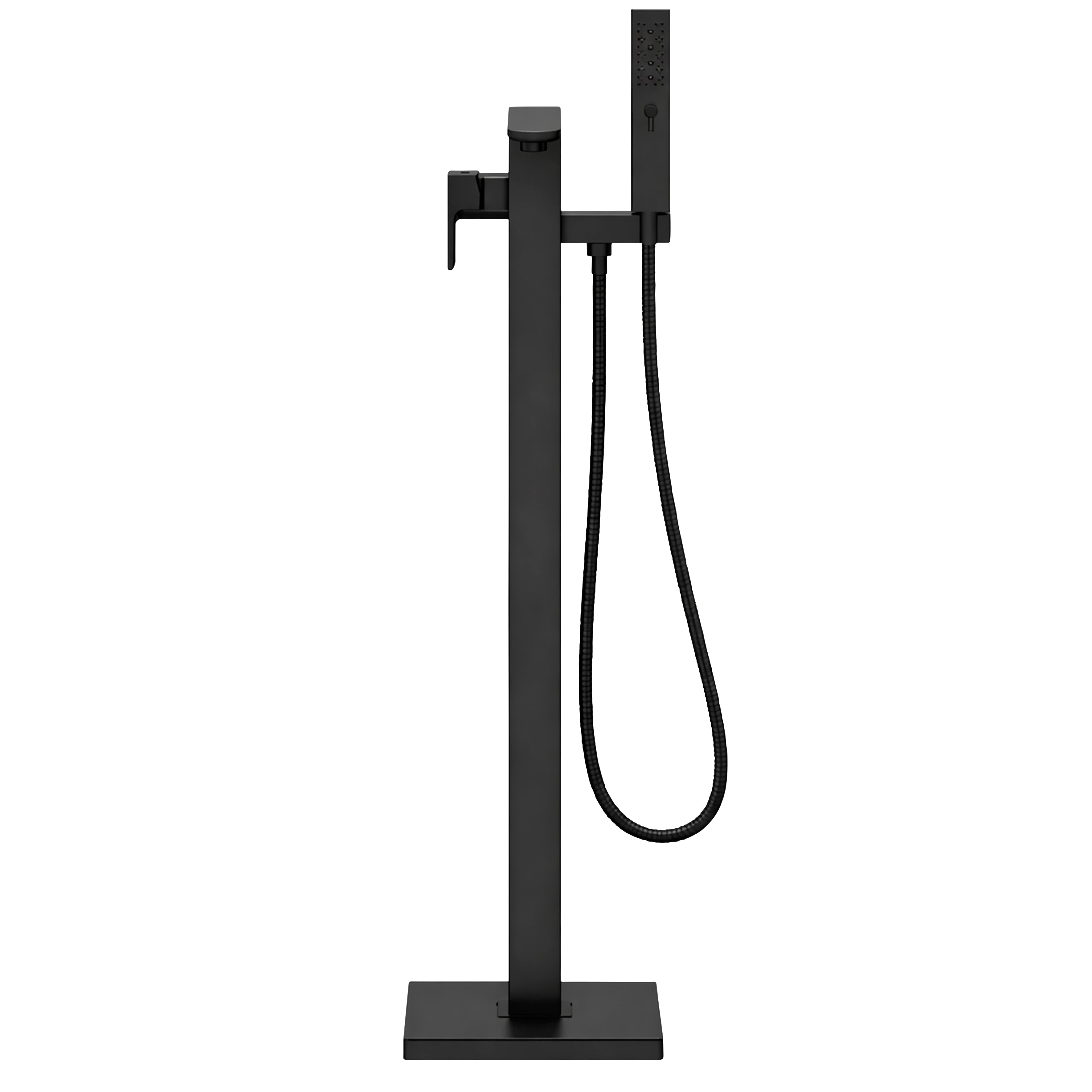 Baridi Freestanding Bath Mixer Tap with Shower, Matt Black - DH401