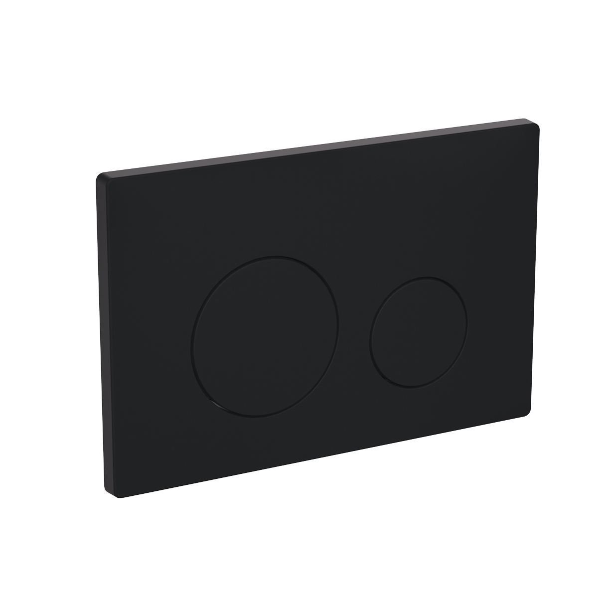 Baridi Matt Black Toilet Flush Plate with Dual Flush - DH406